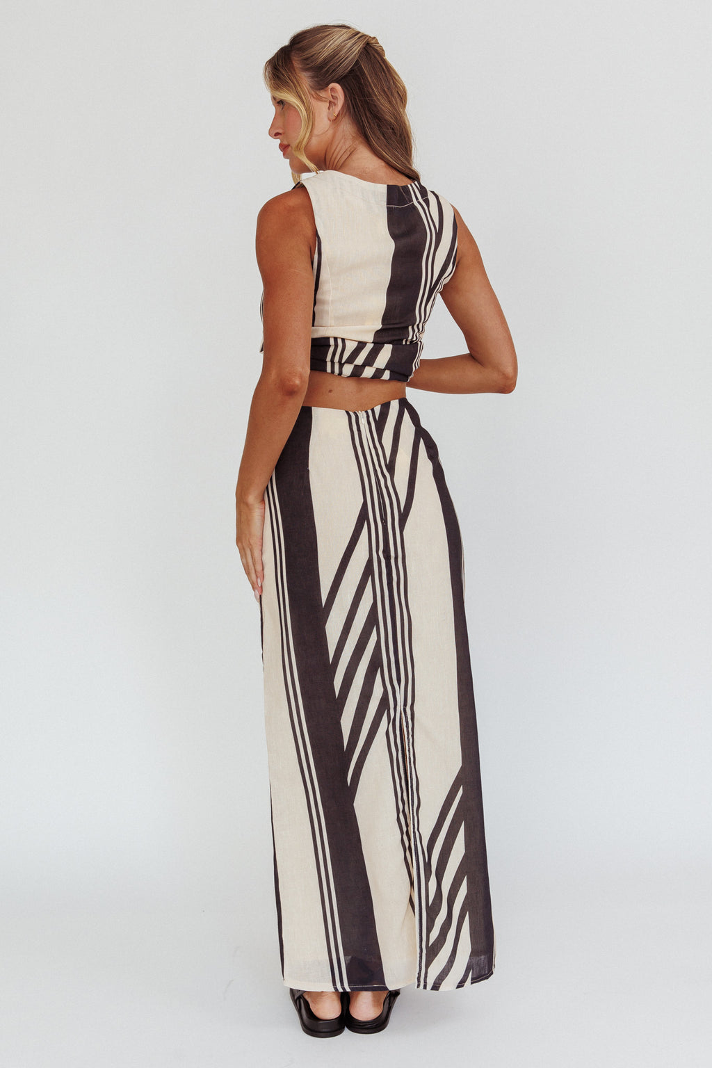 Philomena Maxi Skirt Stripe Black by Selfie Leslie Australia