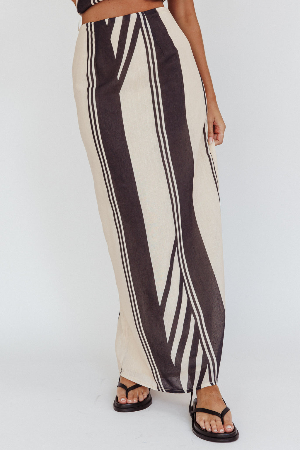 Philomena Maxi Skirt Stripe Black by Selfie Leslie Australia