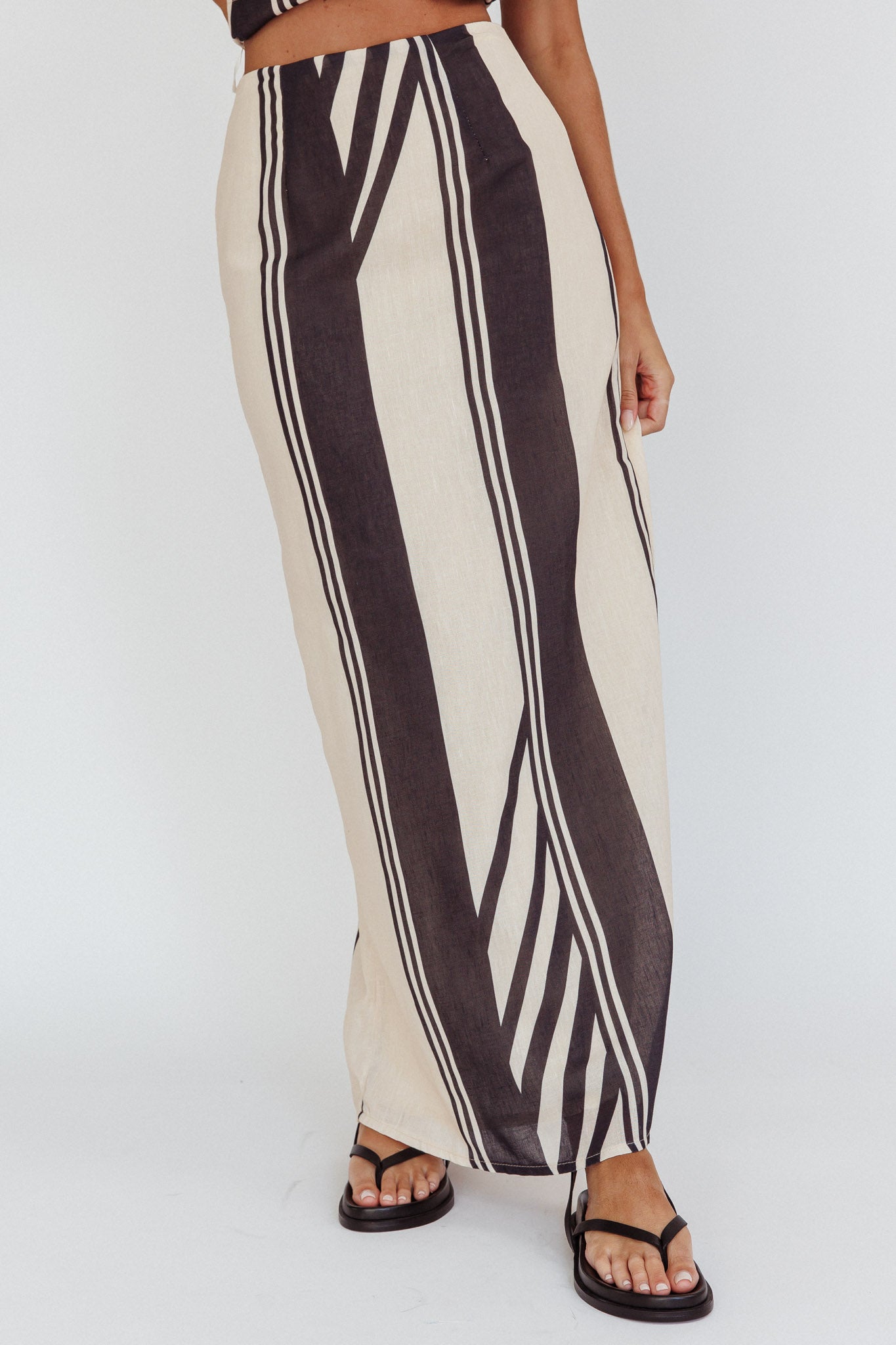 Philomena Maxi Skirt Stripe Black by Selfie Leslie Australia