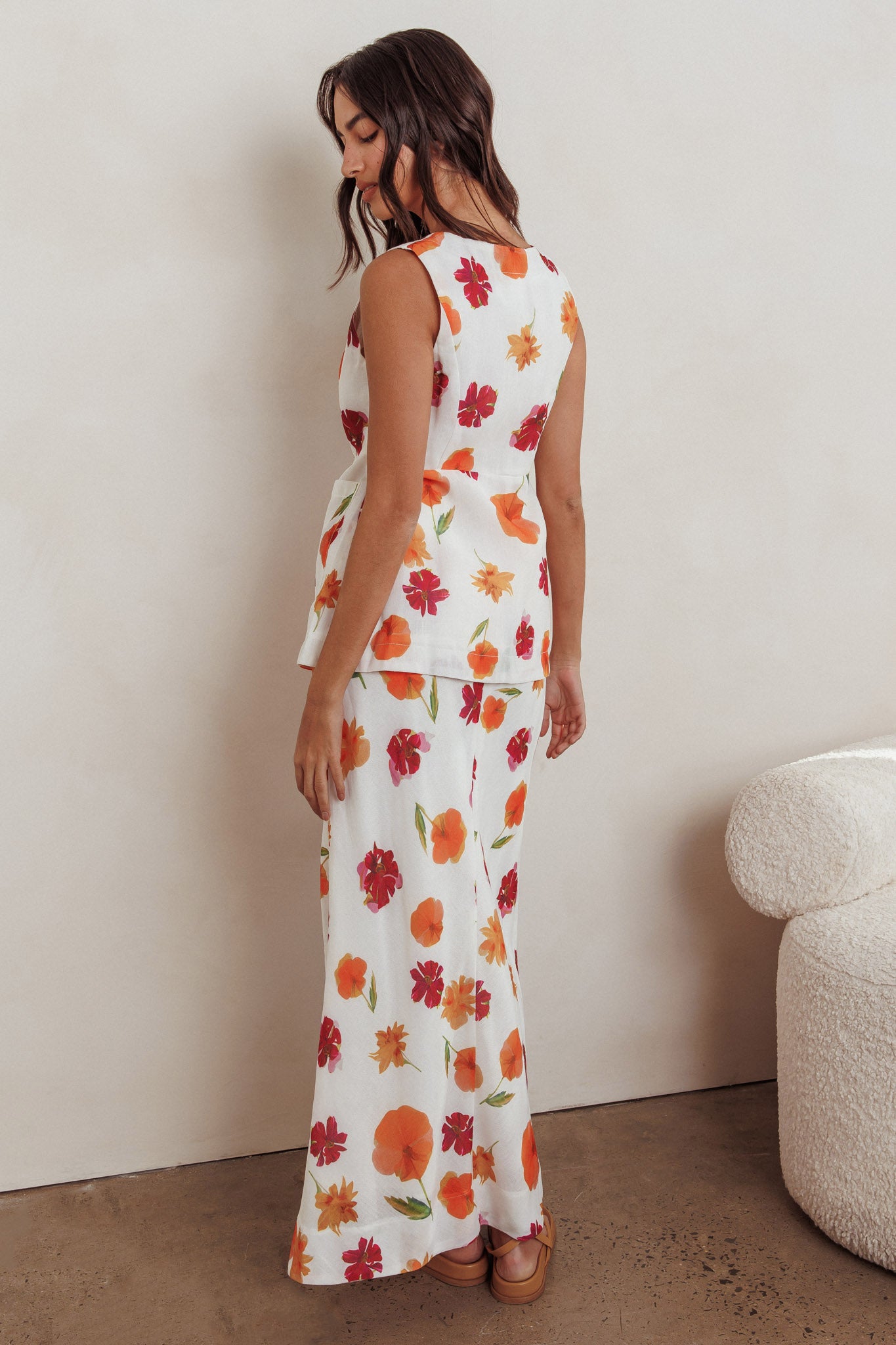 Philomena Maxi Skirt Floral Orange Multi by Selfie Leslie Australia