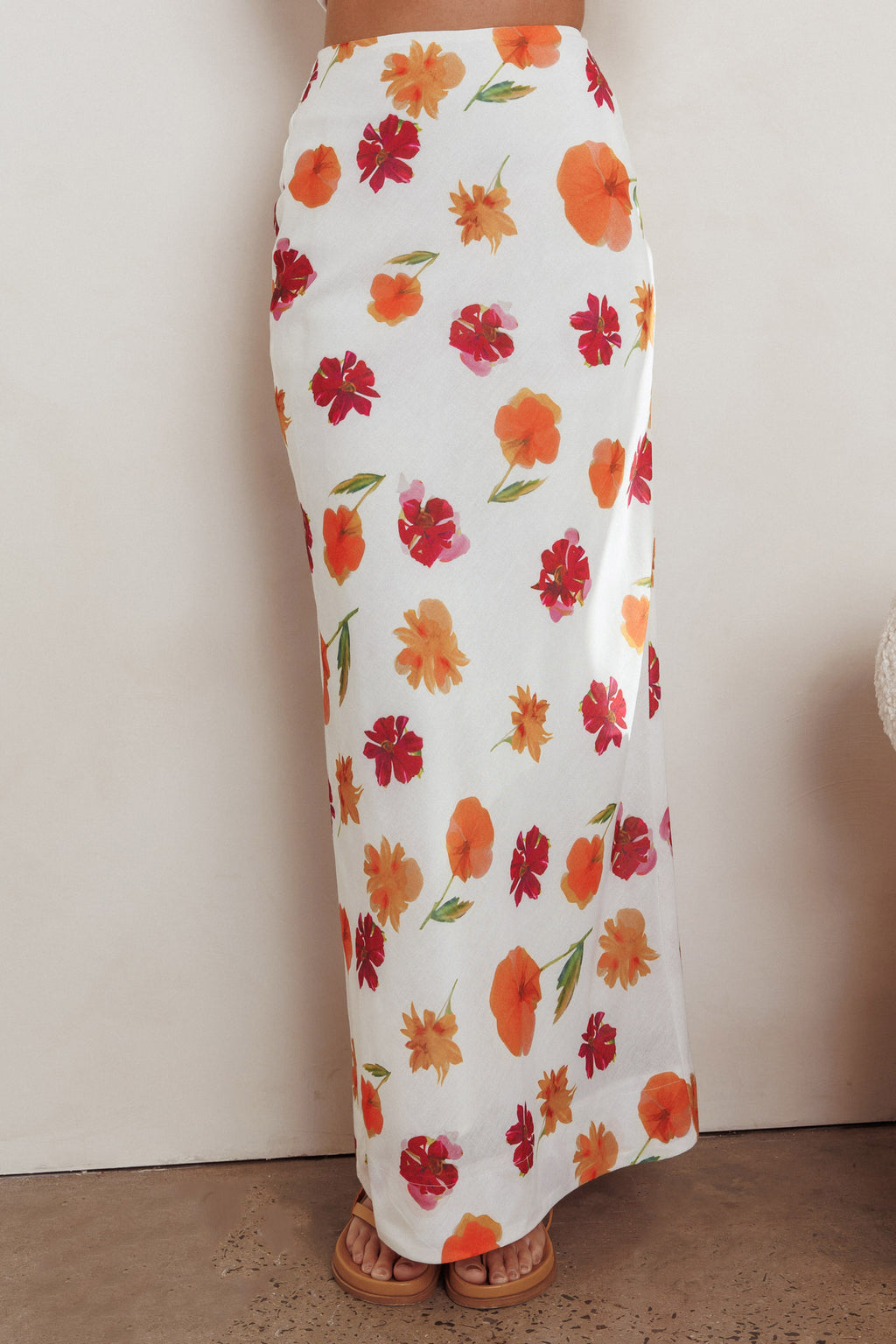 Philomena Maxi Skirt Floral Orange Multi by Selfie Leslie Australia
