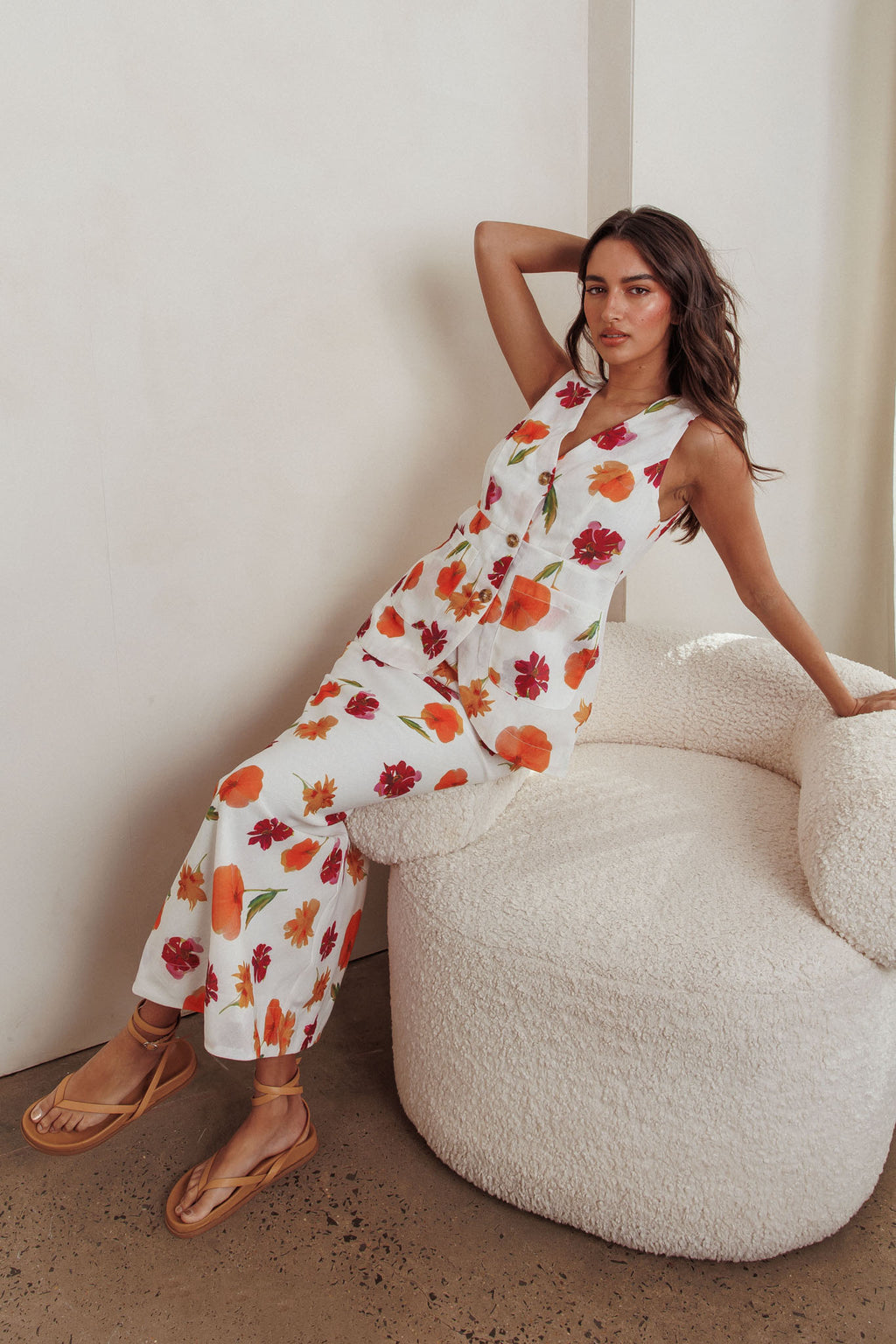 Philomena Maxi Skirt Floral Orange Multi by Selfie Leslie Australia