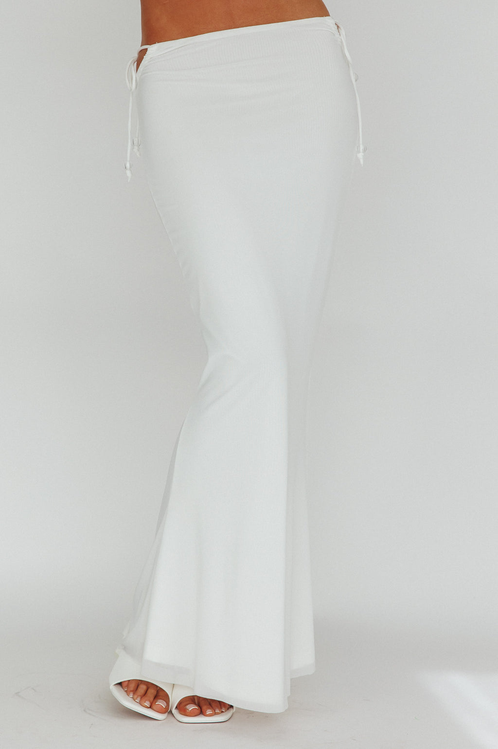 Rana String Tie Side Midi Dress Cream by Selfie Leslie Australia