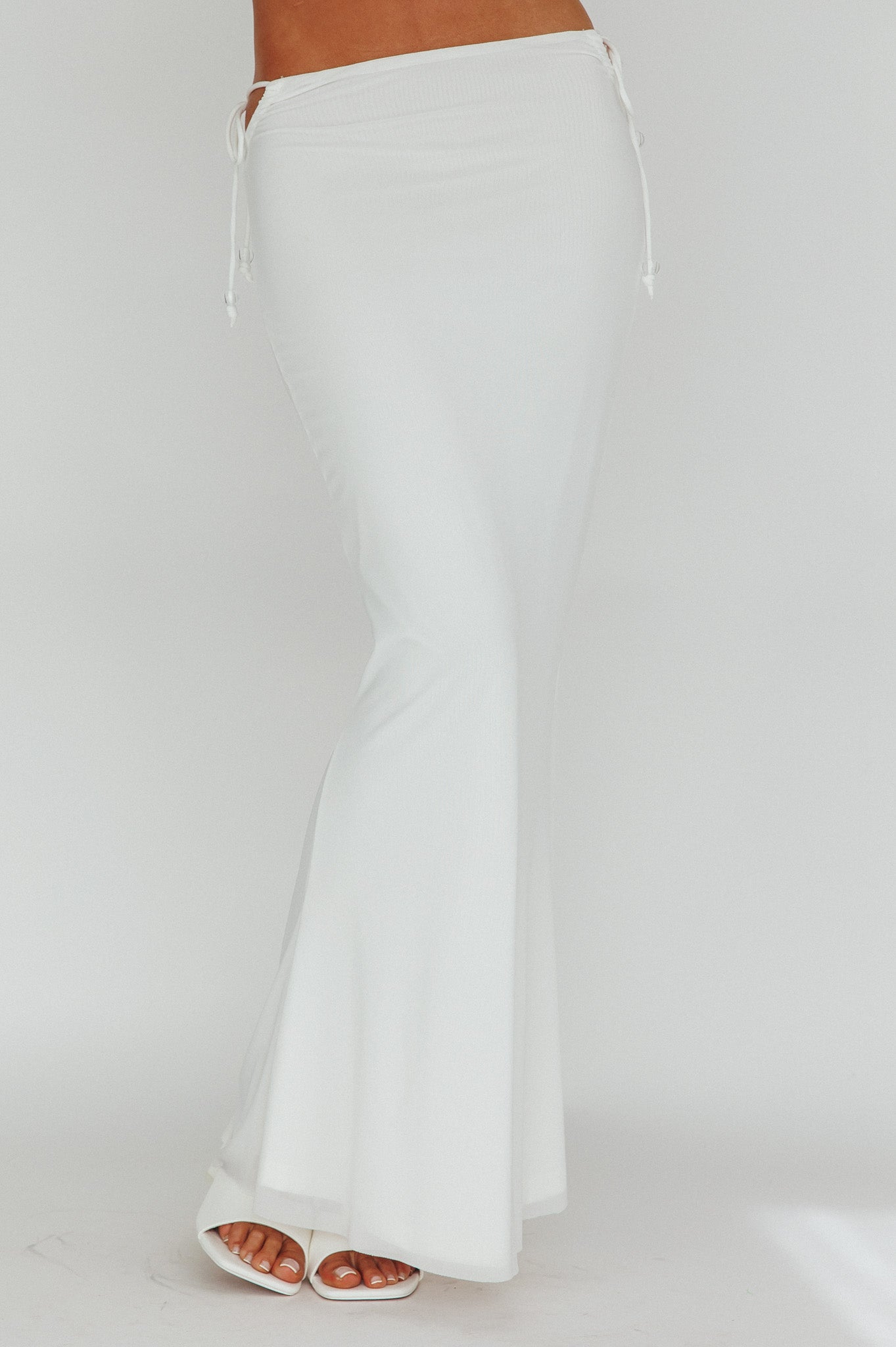 Rana String Tie Side Midi Dress Cream by Selfie Leslie Australia