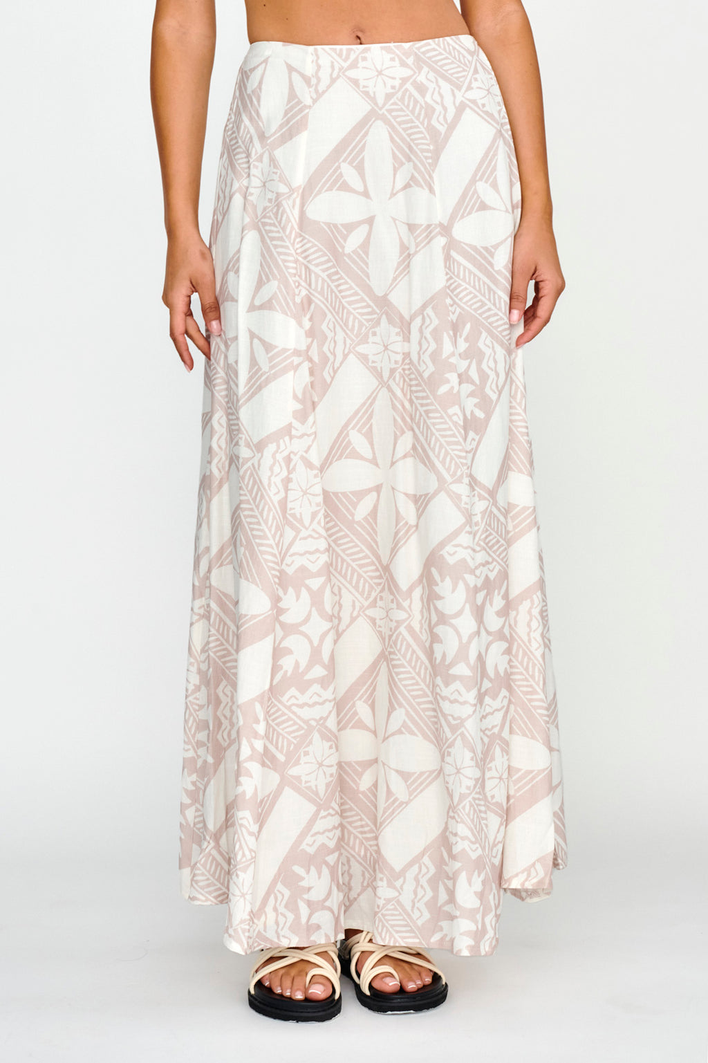 Sought After Maxi Skirt Print Latte by Selfie Leslie Australia