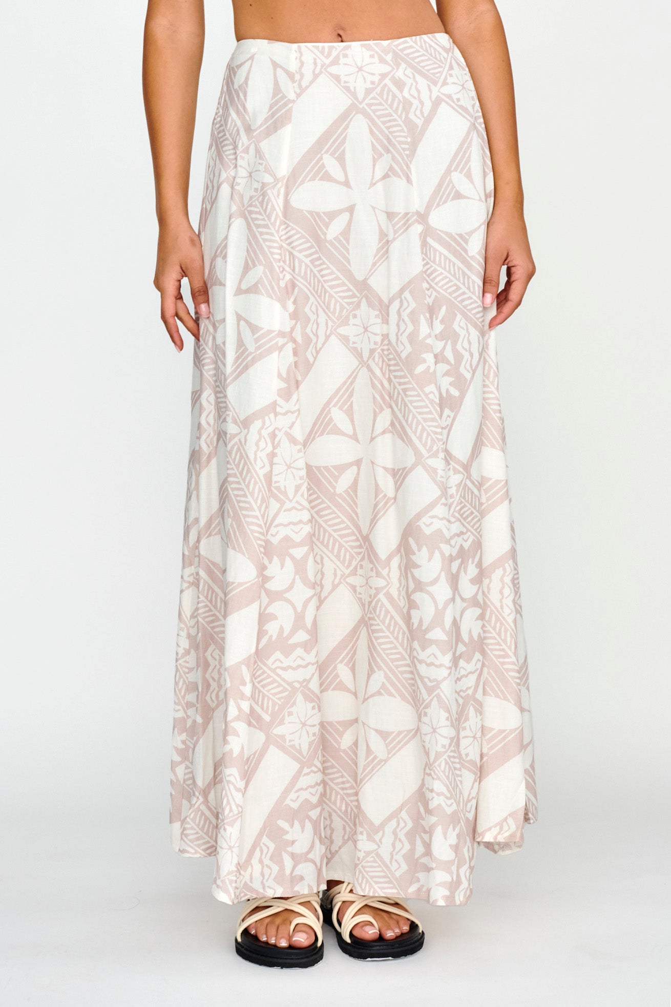 Sought After Maxi Skirt Print Latte by Selfie Leslie Australia