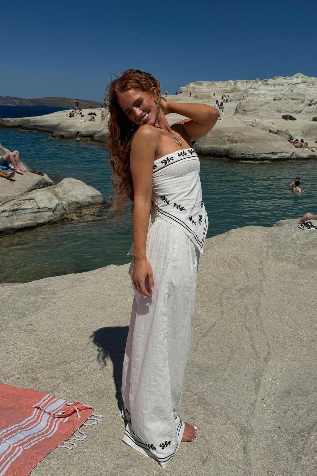 Sought After Wide-Leg Pocket Pants Off White by Selfie Leslie Australia