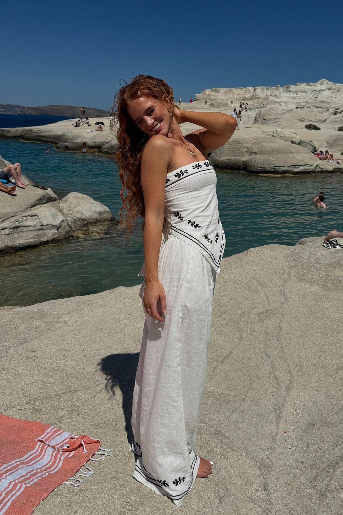 Sought After Wide-Leg Pocket Pants Off White by Selfie Leslie Australia