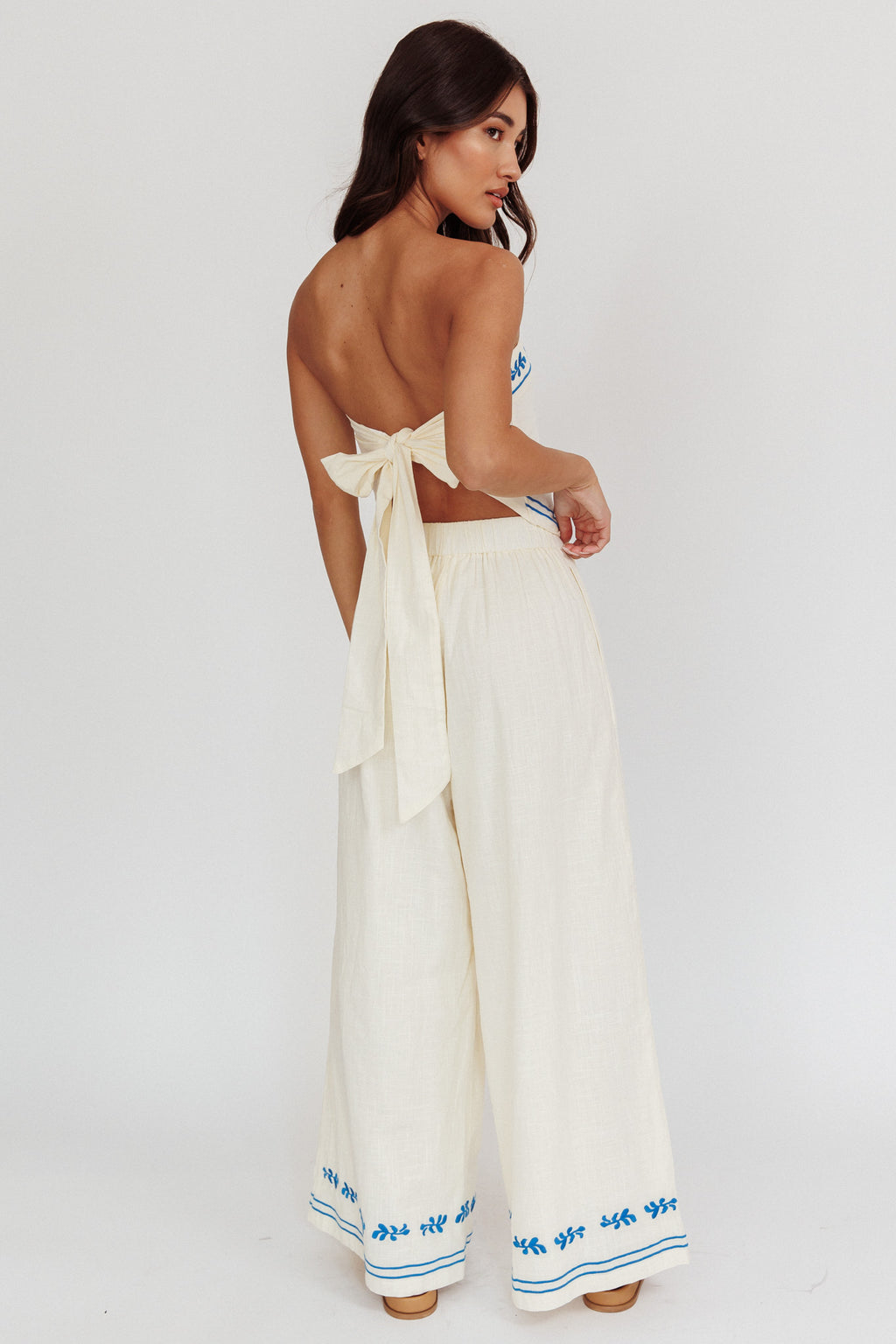 Sought After Wide-Leg Pocket Pants Oat by Selfie Leslie Australia