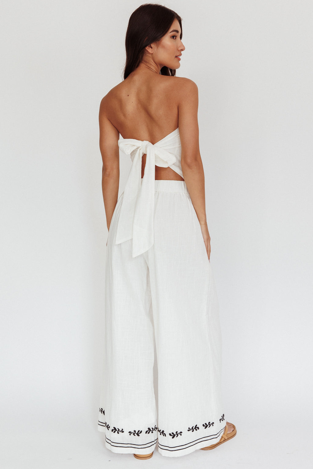 Sought After Wide-Leg Pocket Pants Off White by Selfie Leslie Australia
