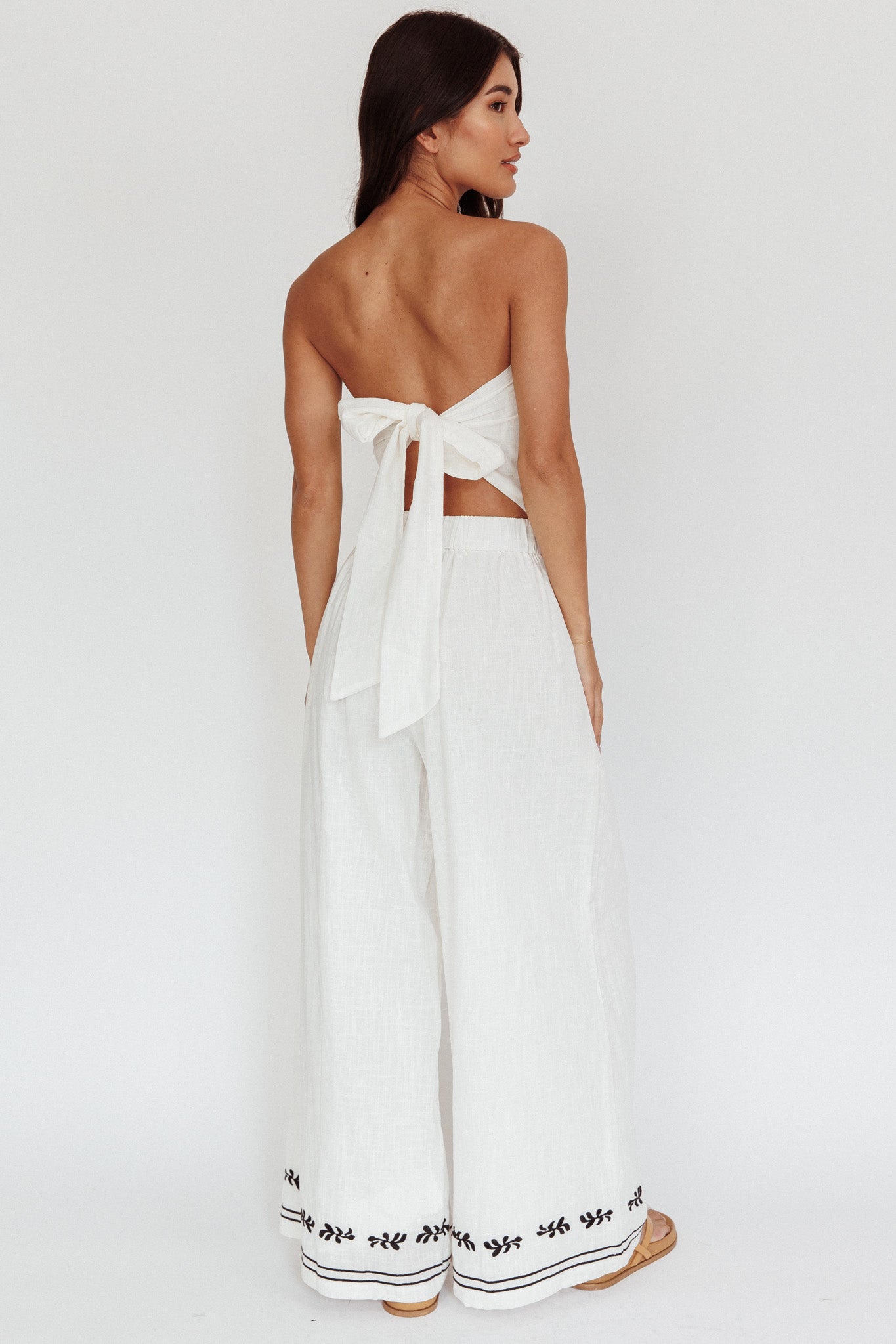 Sought After Wide-Leg Pocket Pants Off White by Selfie Leslie Australia