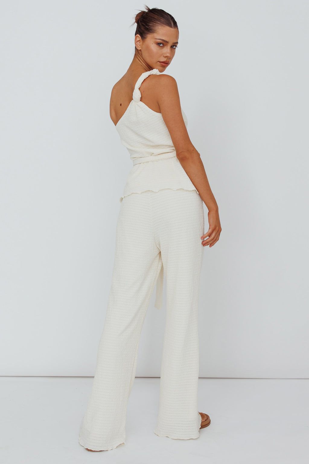 Austin City Textured Pants Cream by Selfie Leslie Australia