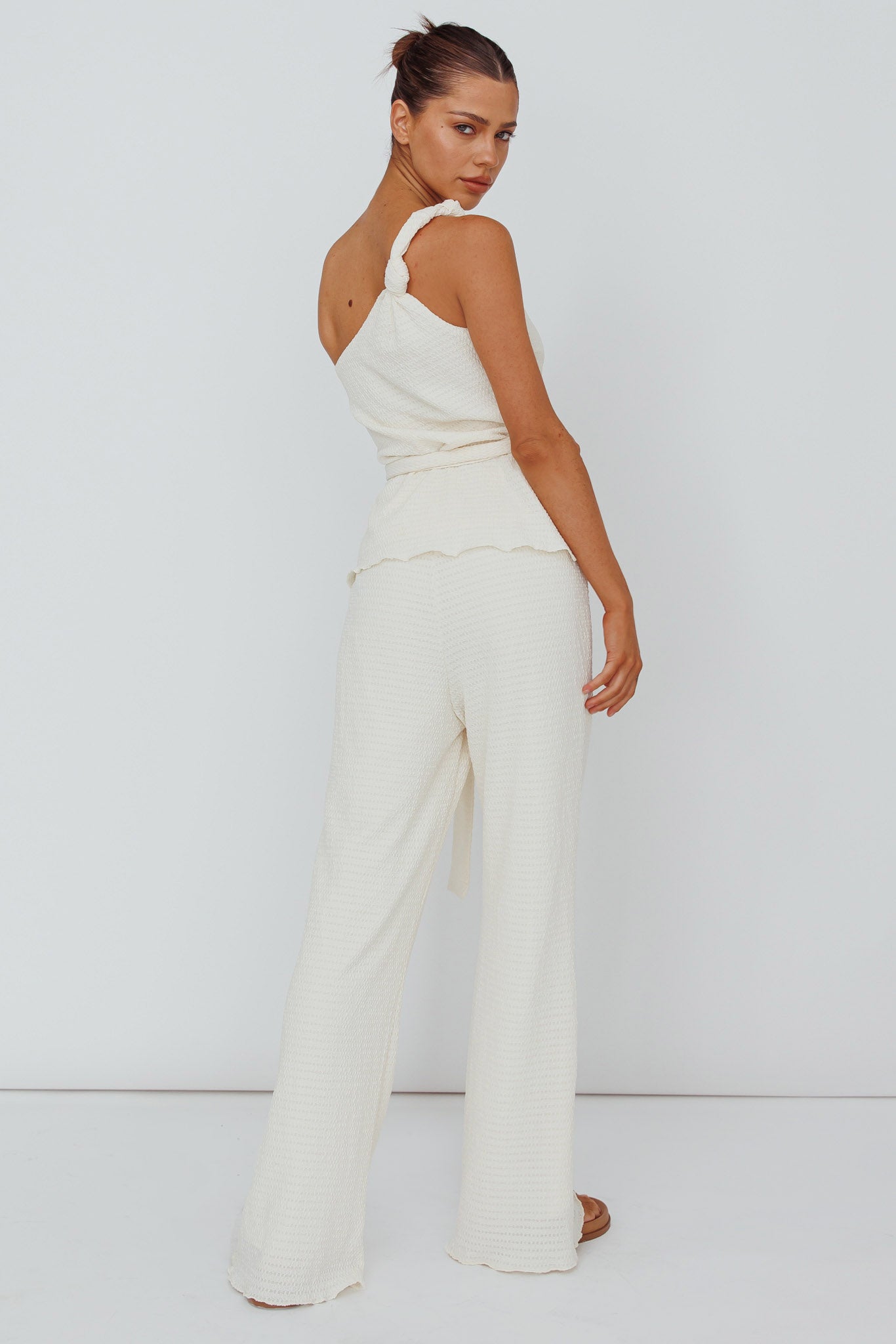 Austin City Textured Pants Cream by Selfie Leslie Australia