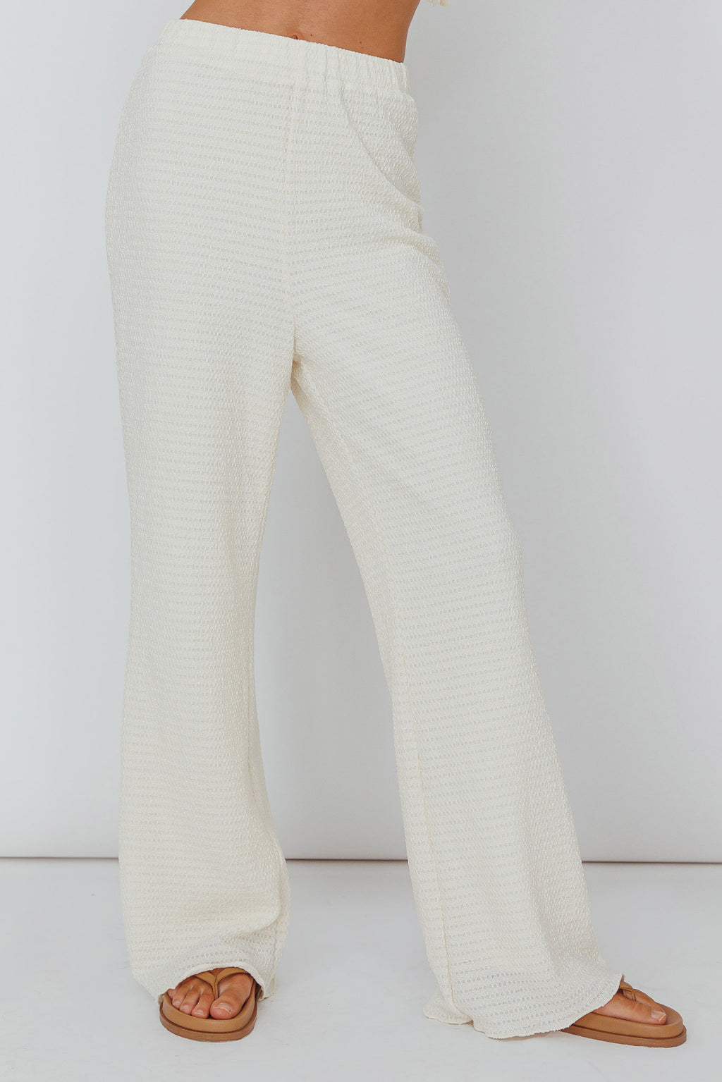 Austin City Textured Pants Cream by Selfie Leslie Australia