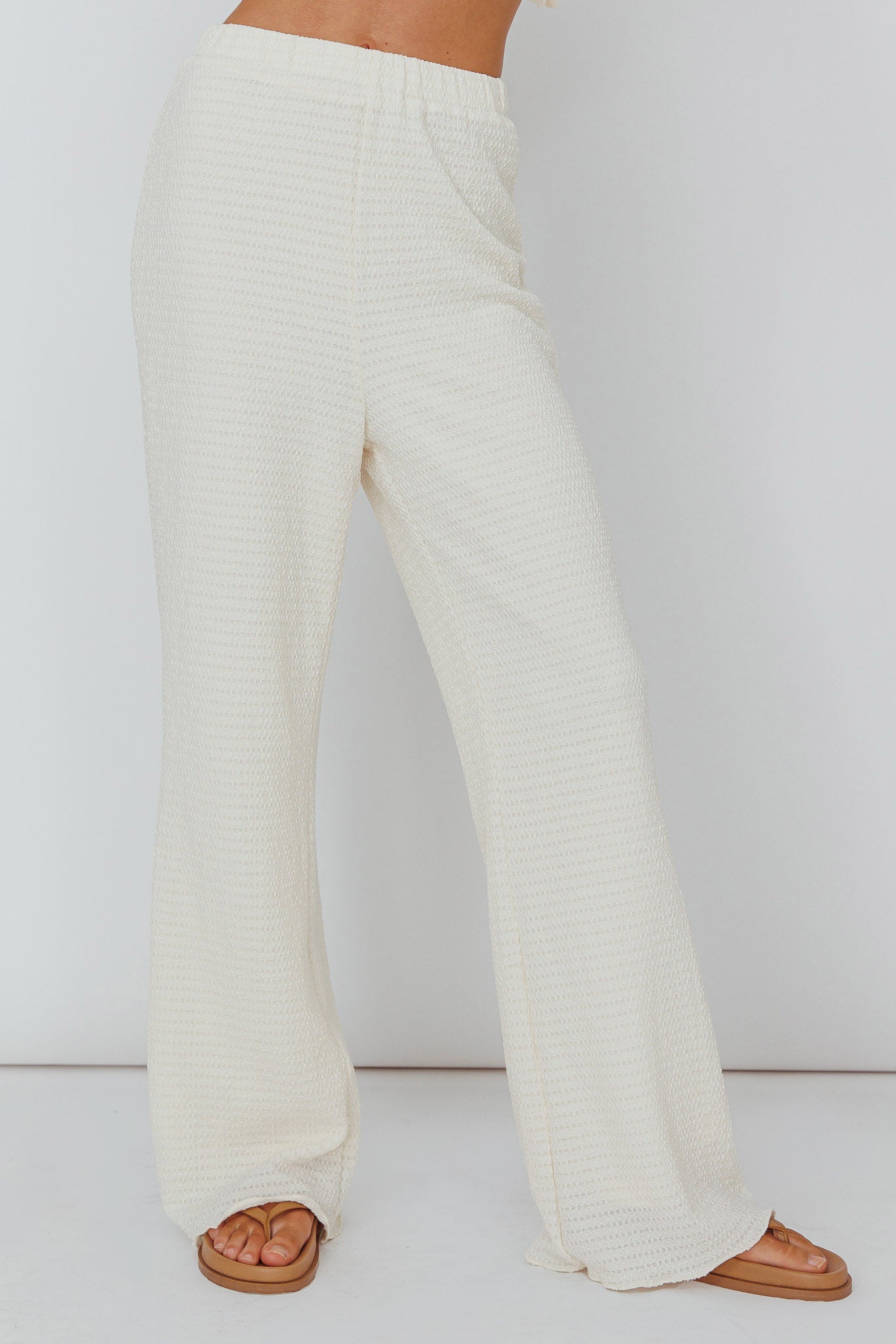 Austin City Textured Pants Cream by Selfie Leslie Australia