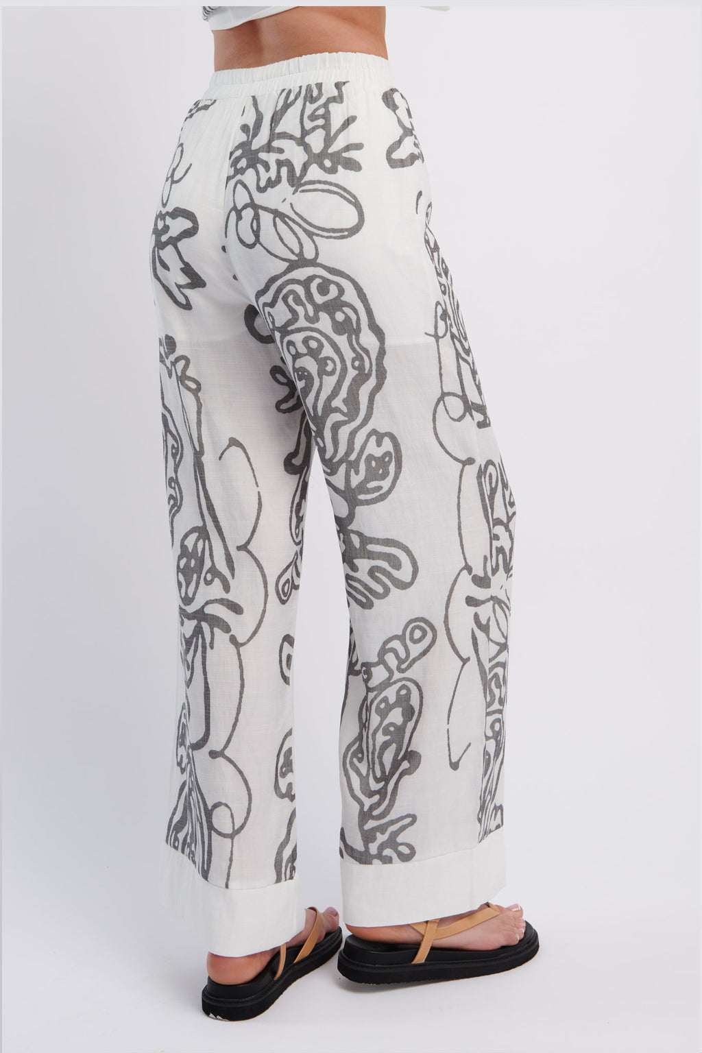 Oceania Long Pants Print White by Selfie Leslie Australia