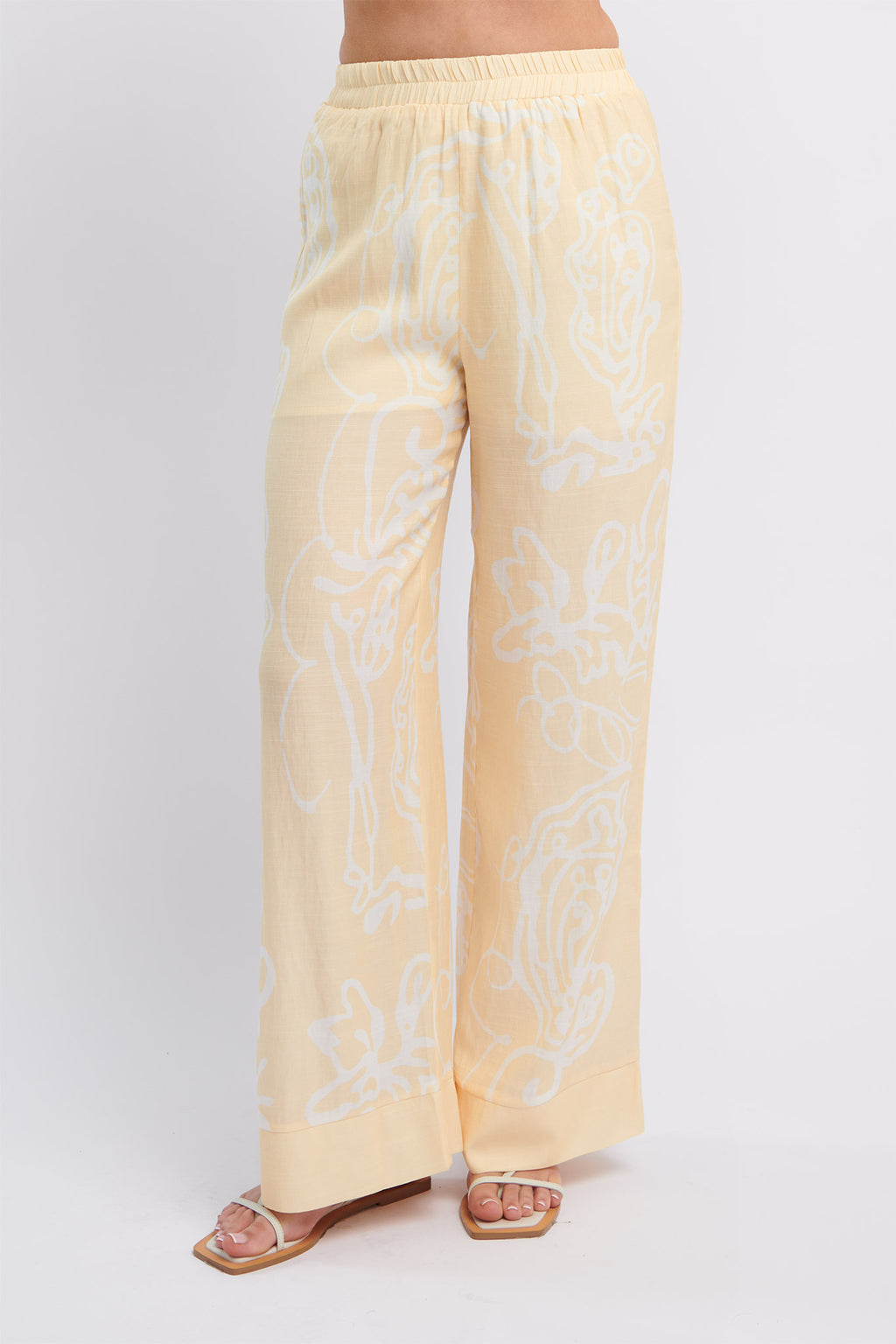 Oceania Long Pants Print Yellow by Selfie Leslie Australia