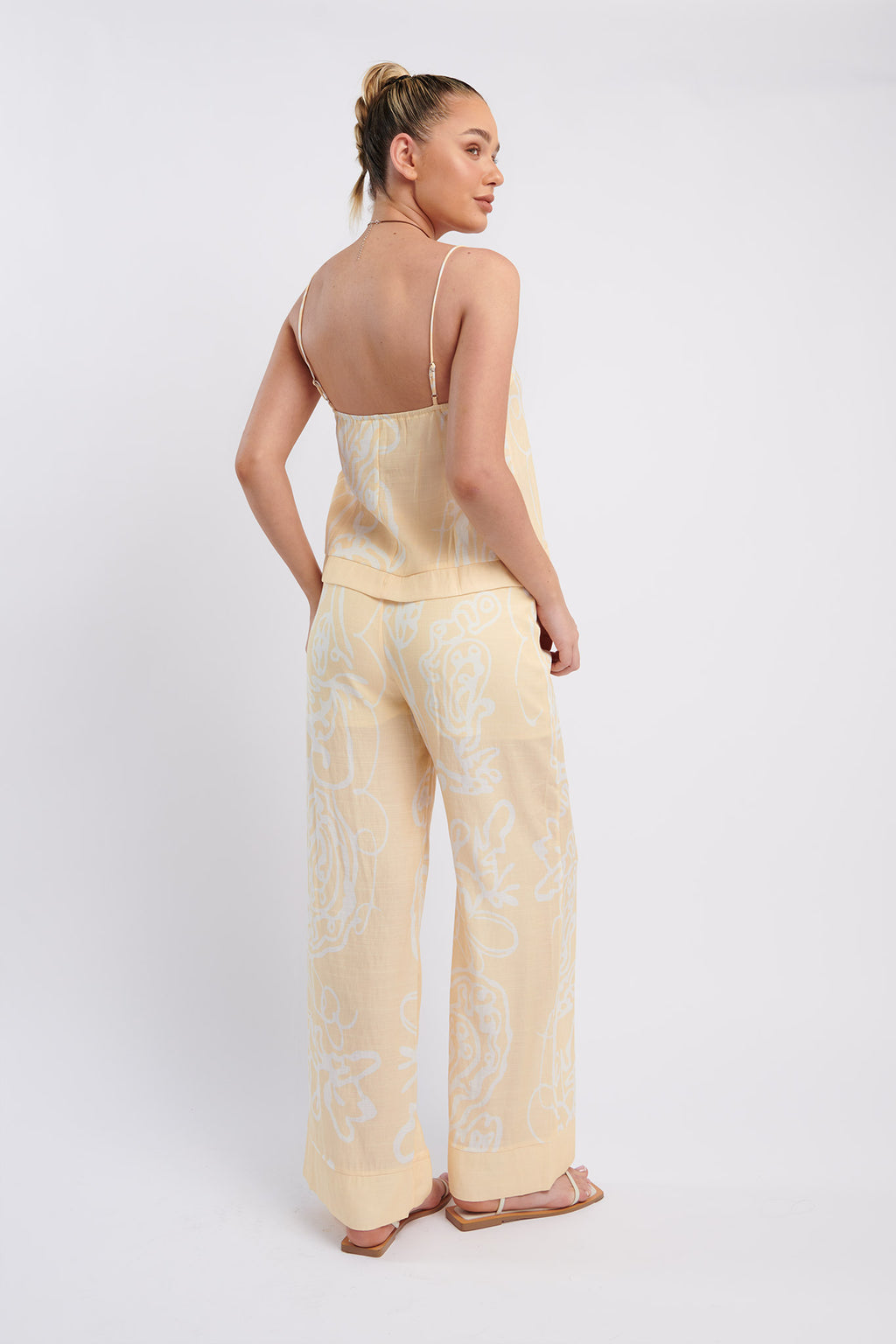 Oceania Long Pants Print Yellow by Selfie Leslie Australia