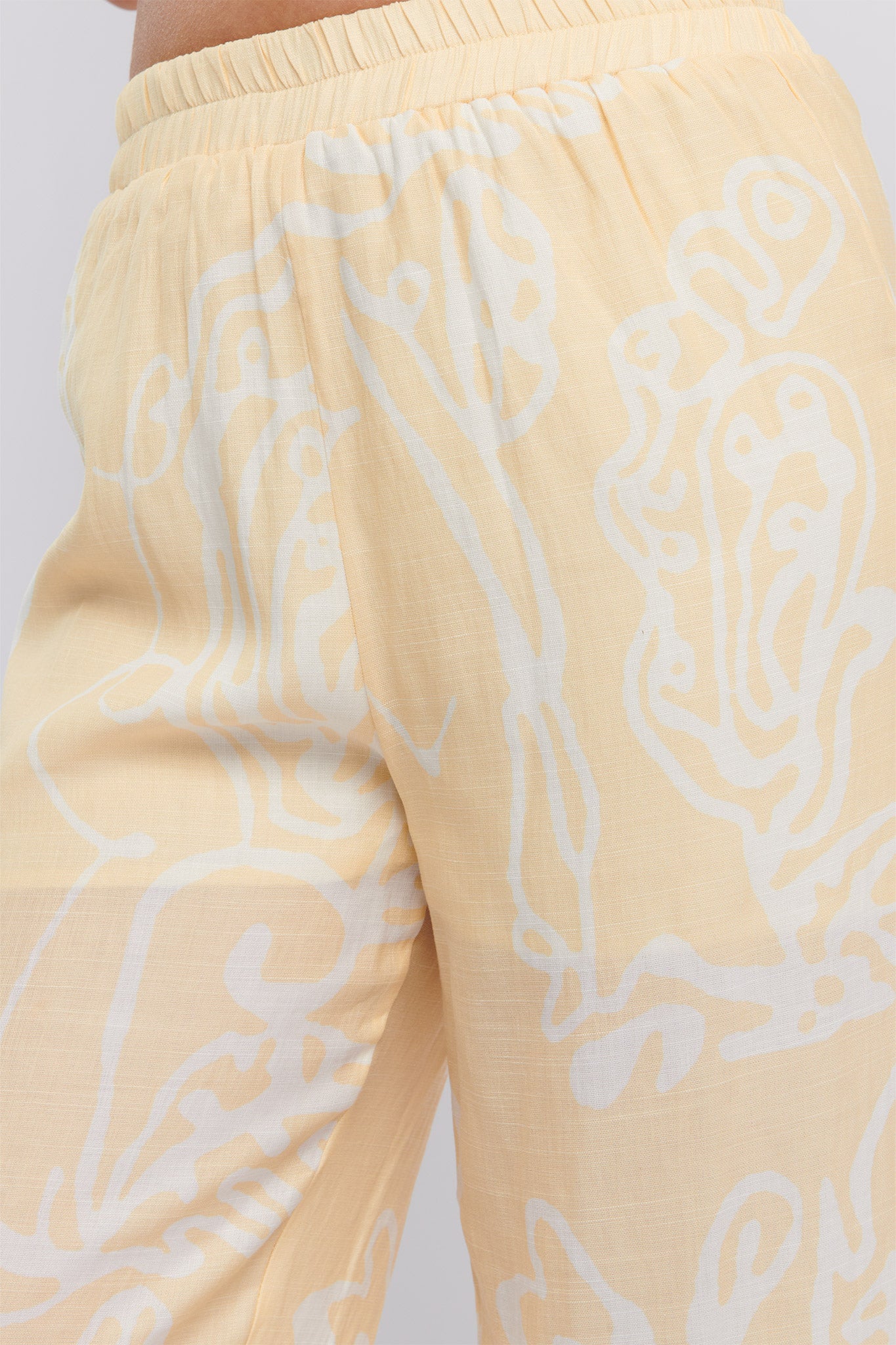 Oceania Long Pants Print Yellow by Selfie Leslie Australia