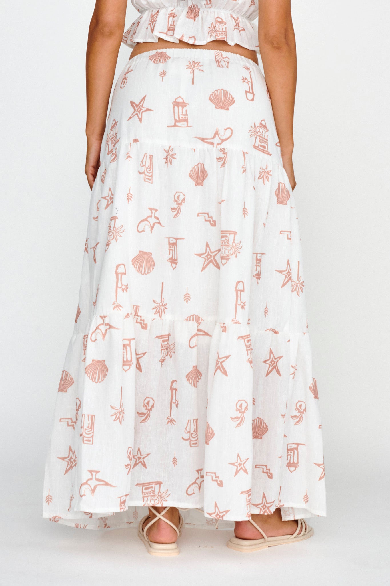 South Bay Maxi Skirt Print Mocha by Selfie Leslie Australia