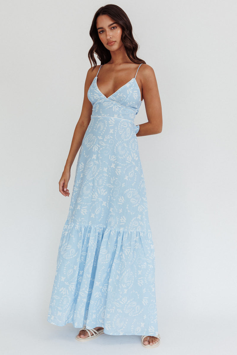 Later Days Cami Strap Maxi Dress Print Red