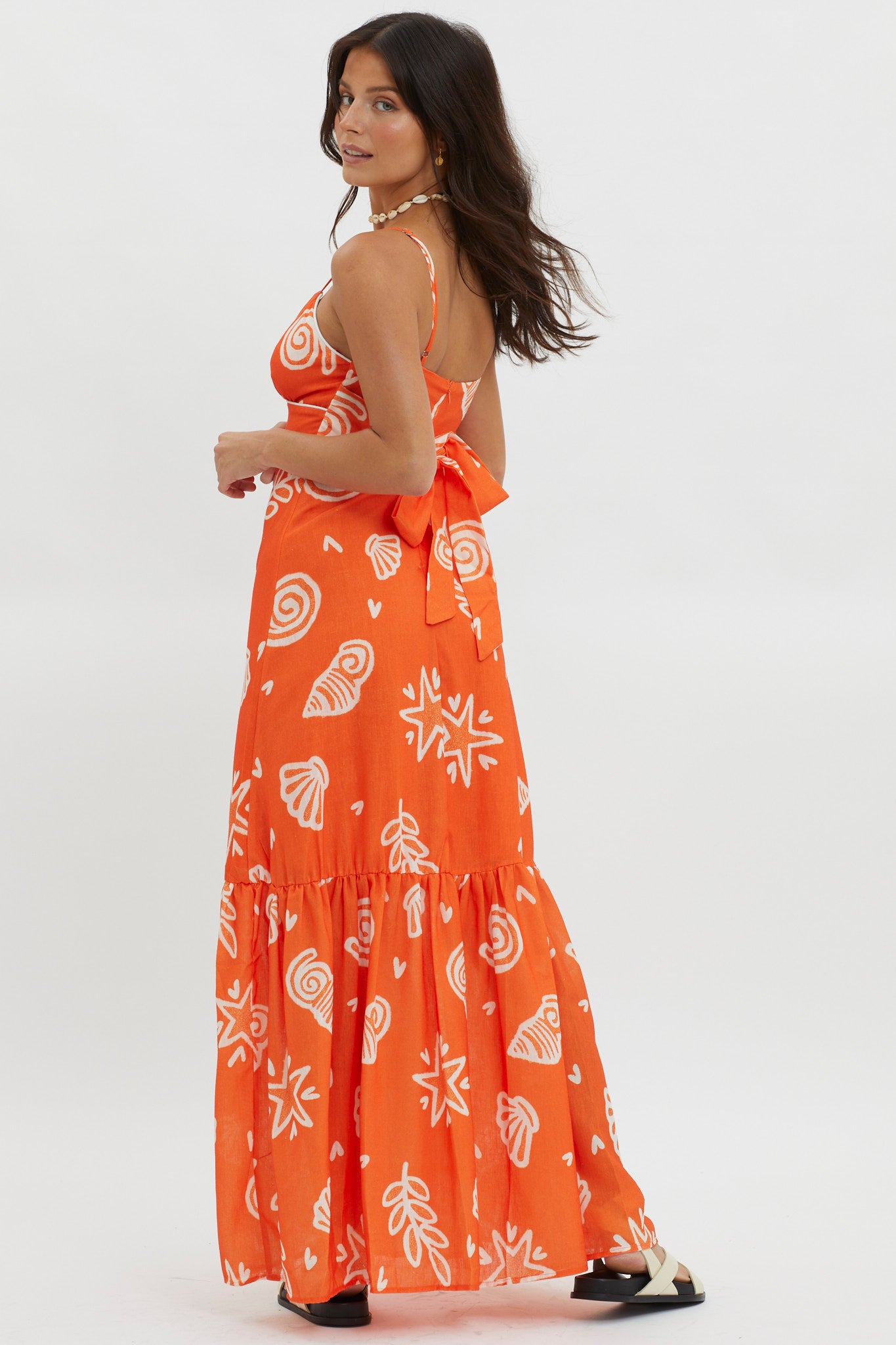 Later Days Cami Strap Maxi Dress Print Red by Selfie Leslie Australia