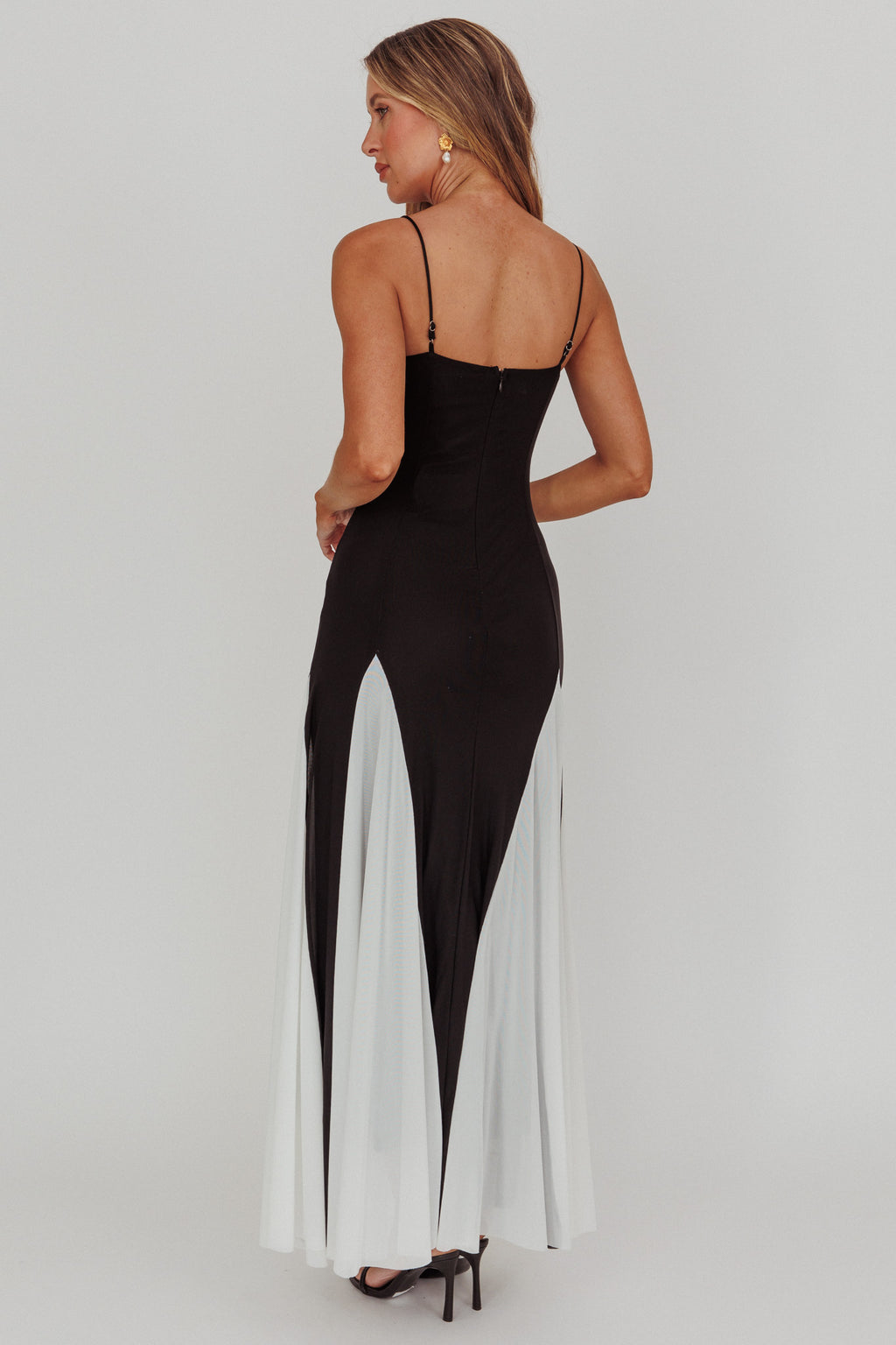All Mine Godet Hem Maxi Dress Black by Selfie Leslie Australia