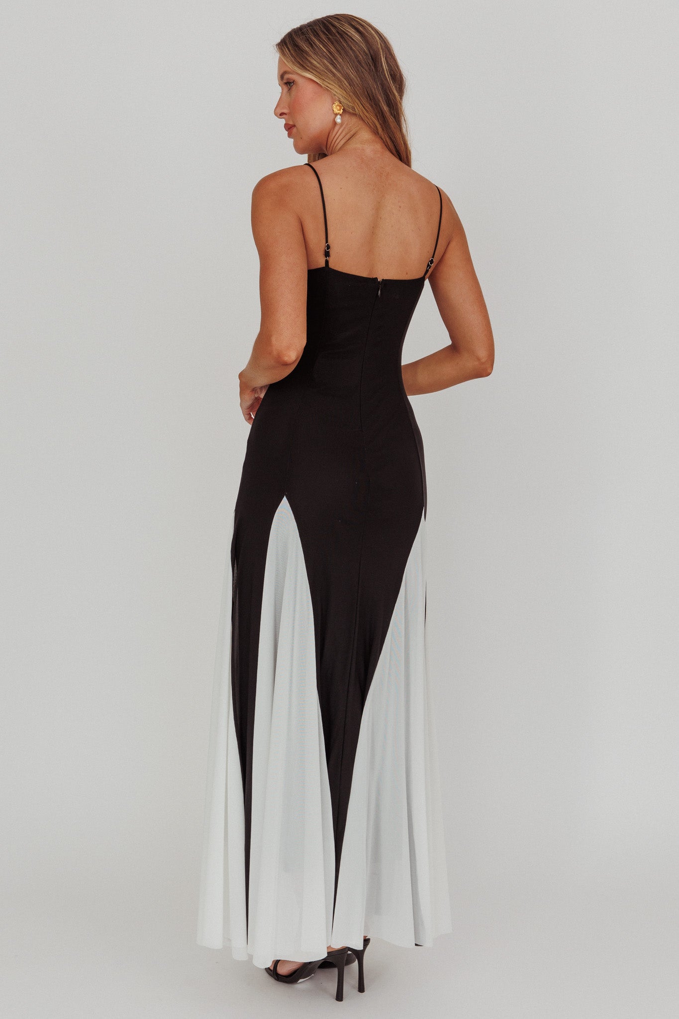 All Mine Godet Hem Maxi Dress Black by Selfie Leslie Australia