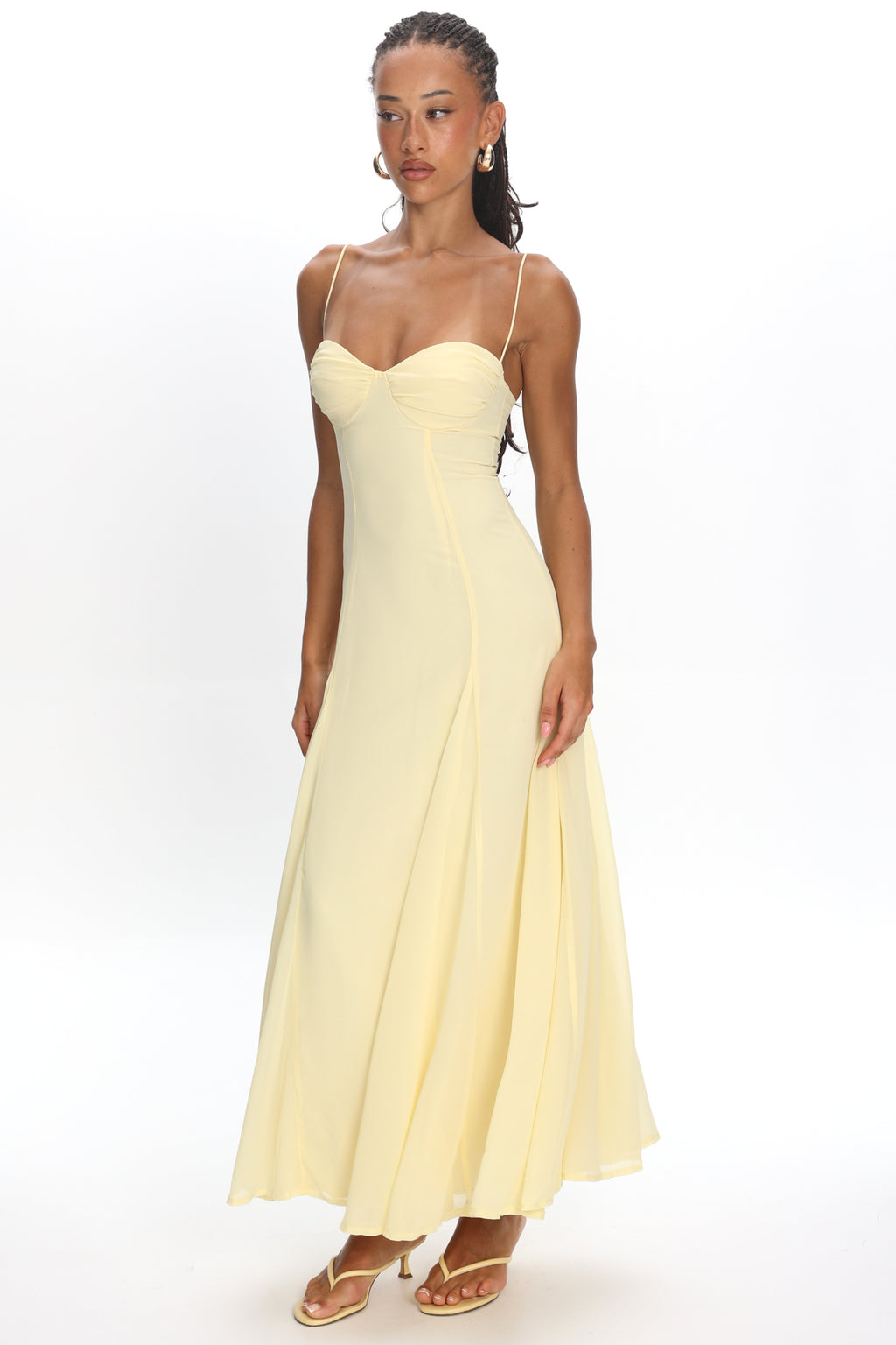 All Mine Godet Hem Maxi Dress Butter by Selfie Leslie Australia