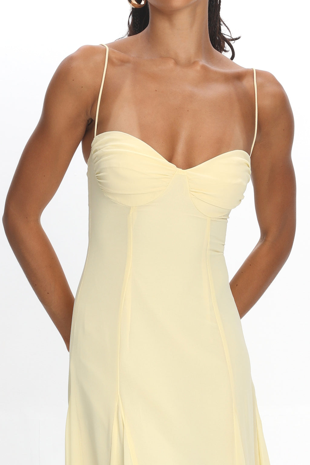 All Mine Godet Hem Maxi Dress Butter by Selfie Leslie Australia