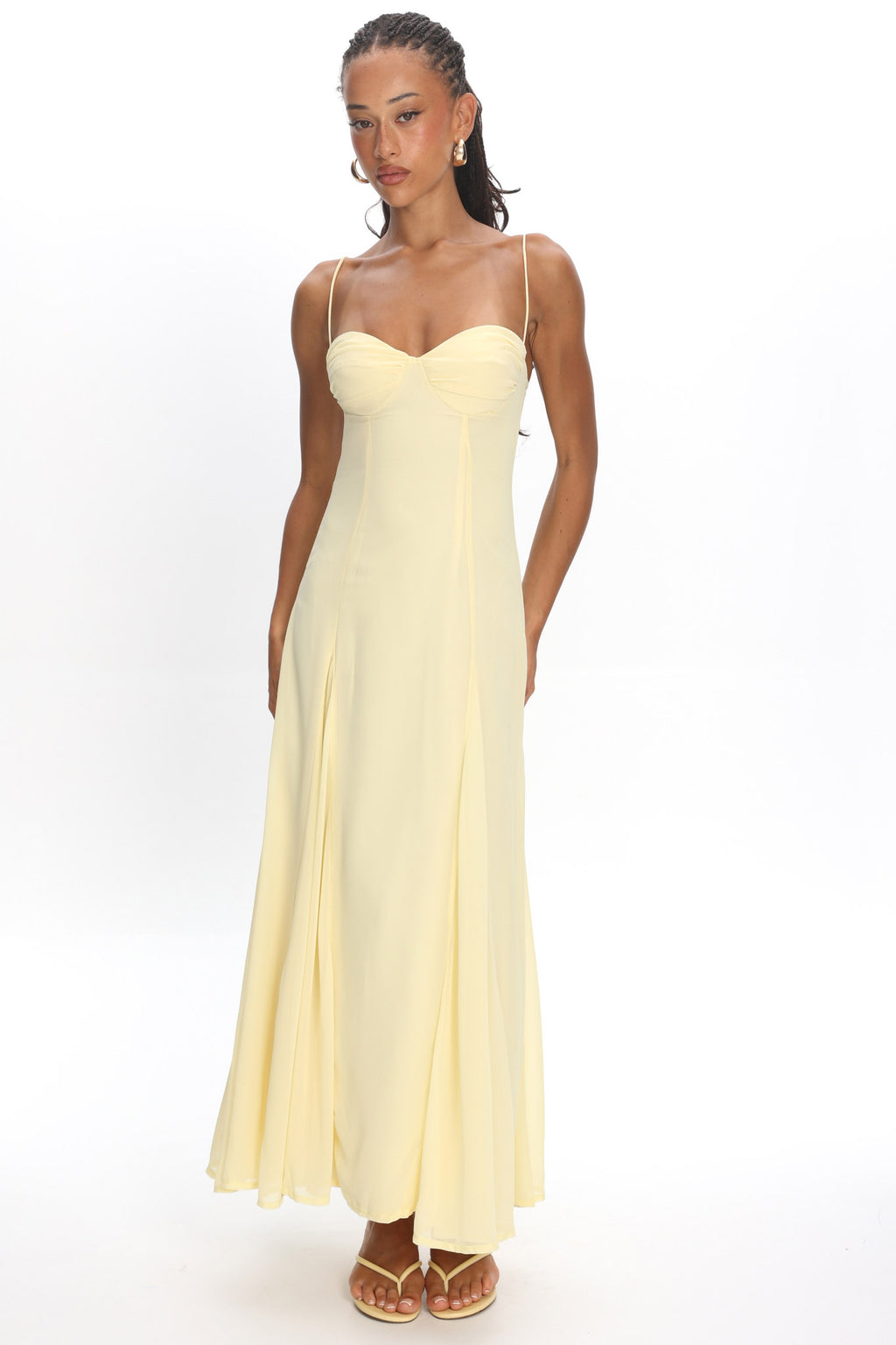 All Mine Godet Hem Maxi Dress Butter by Selfie Leslie Australia