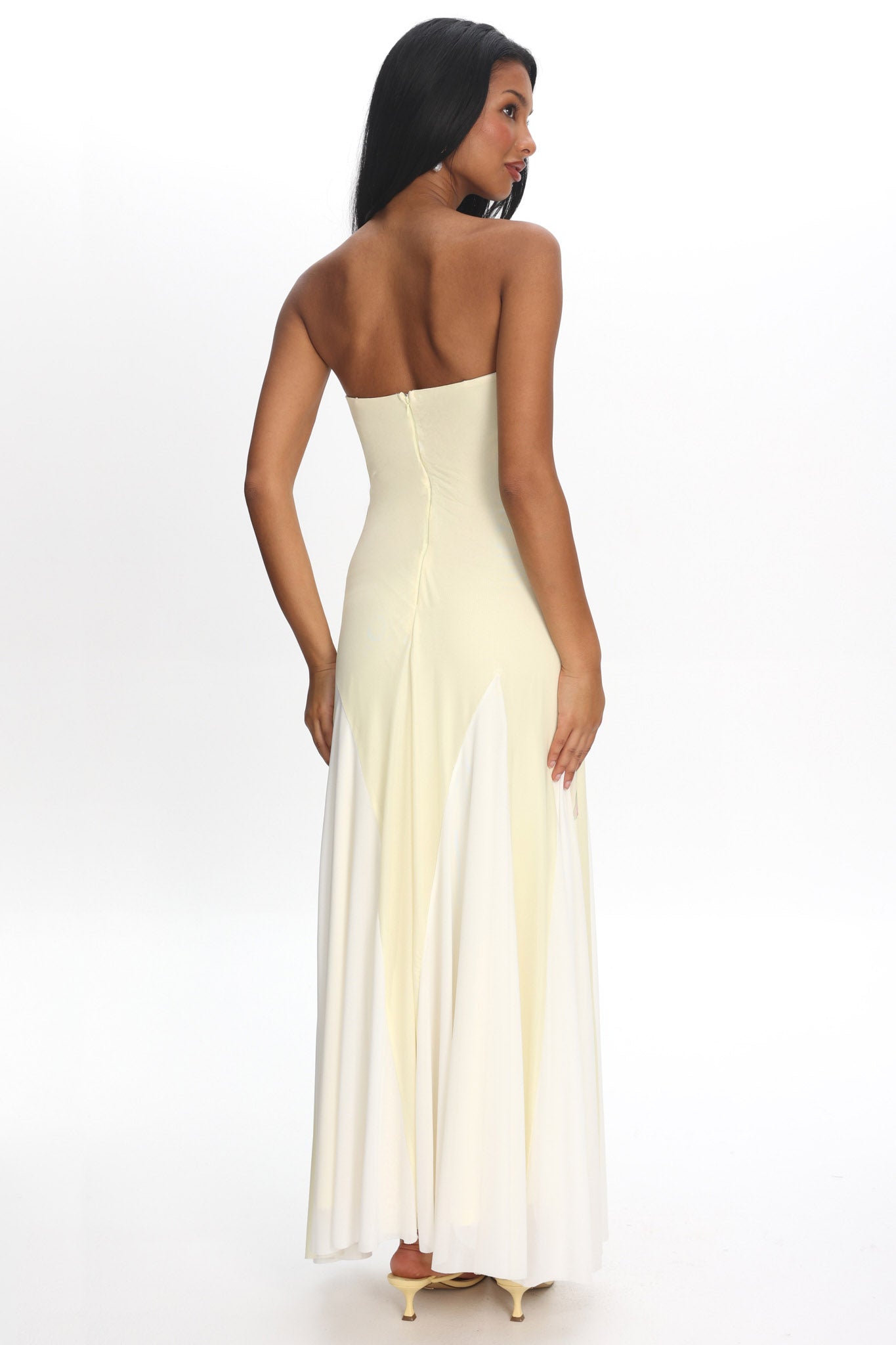 All Mine Godet Hem Maxi Dress Flower Lemon by Selfie Leslie Australia