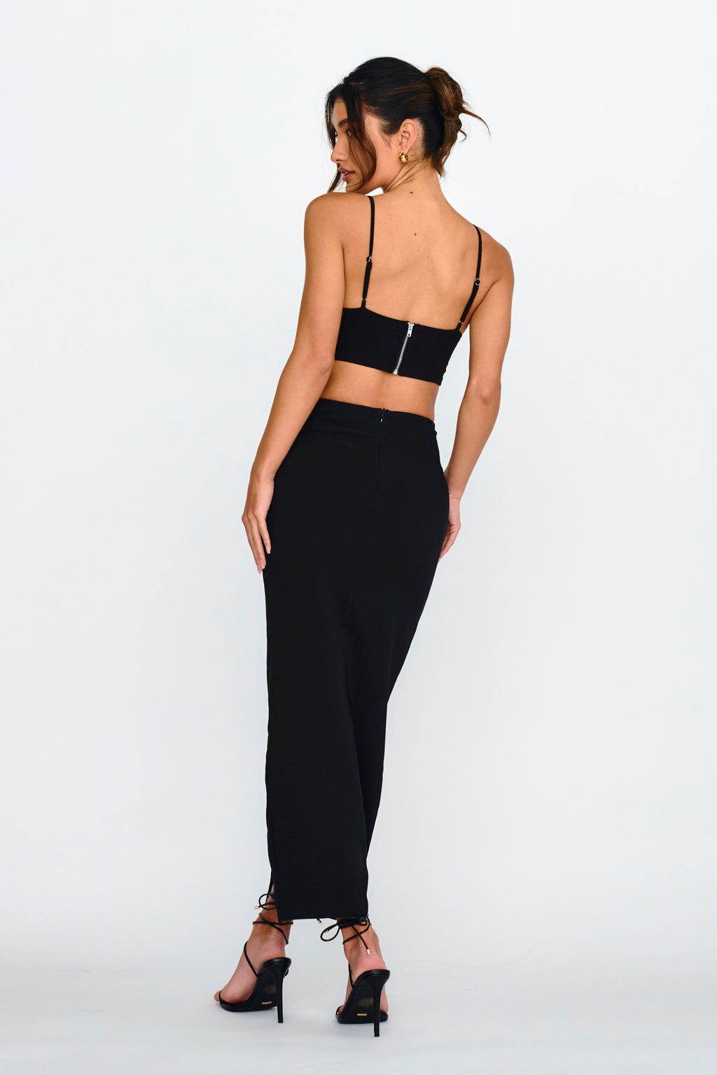 Next To You Thigh Split Skirt Black by Selfie Leslie Australia