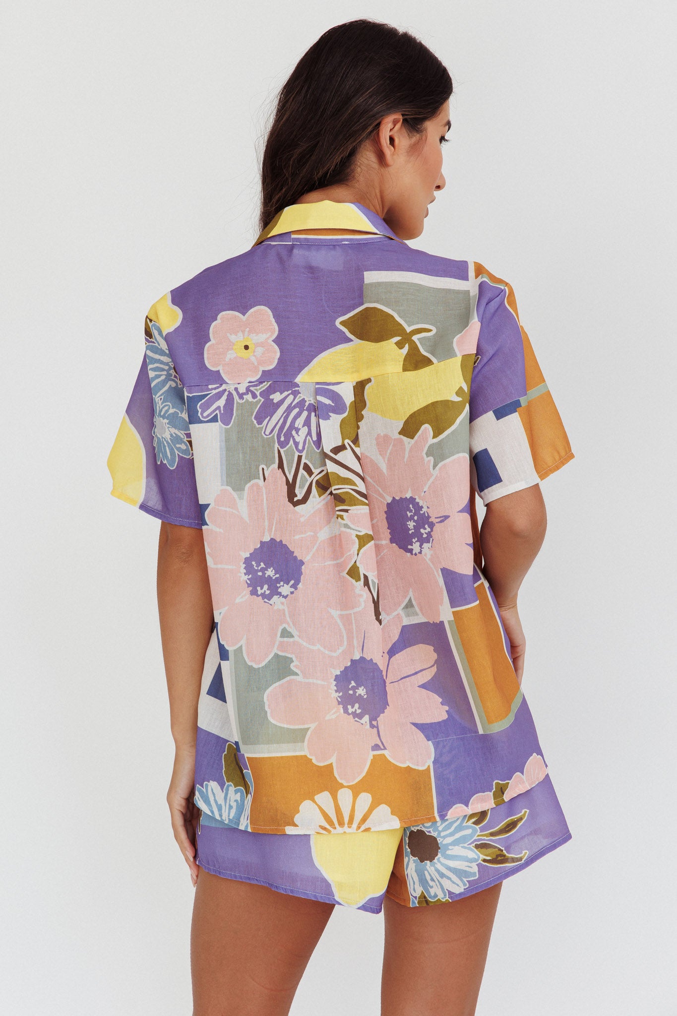 Swing Of Things Pocket Shirt Citrus Lilac by Selfie Leslie Australia