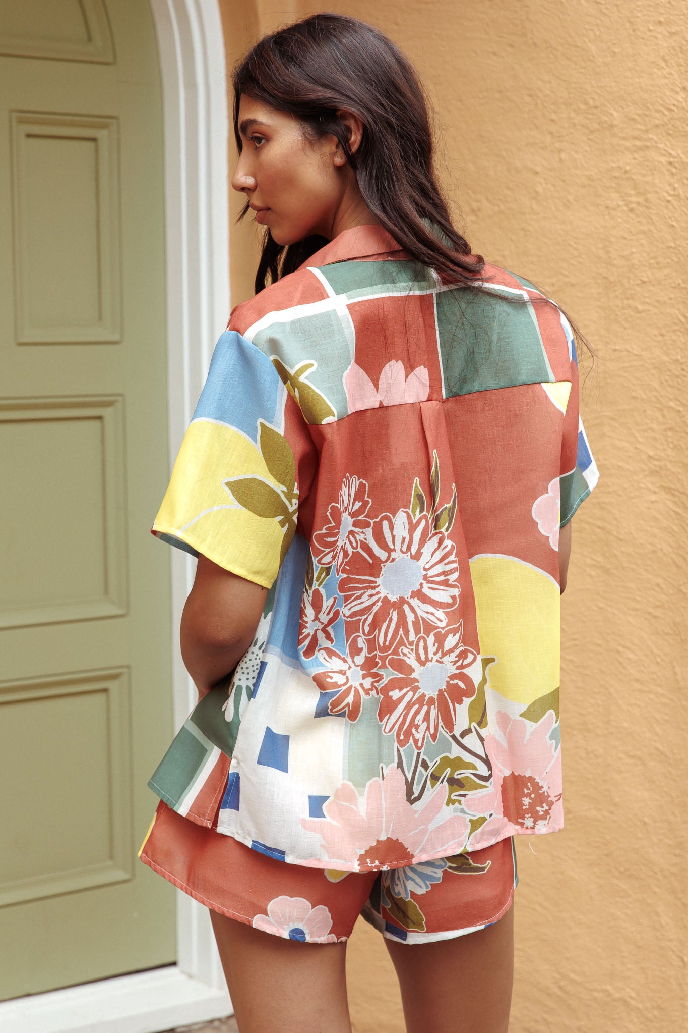 Swing Of Things Pocket Shirt Citrus Terracotta by Selfie Leslie Australia