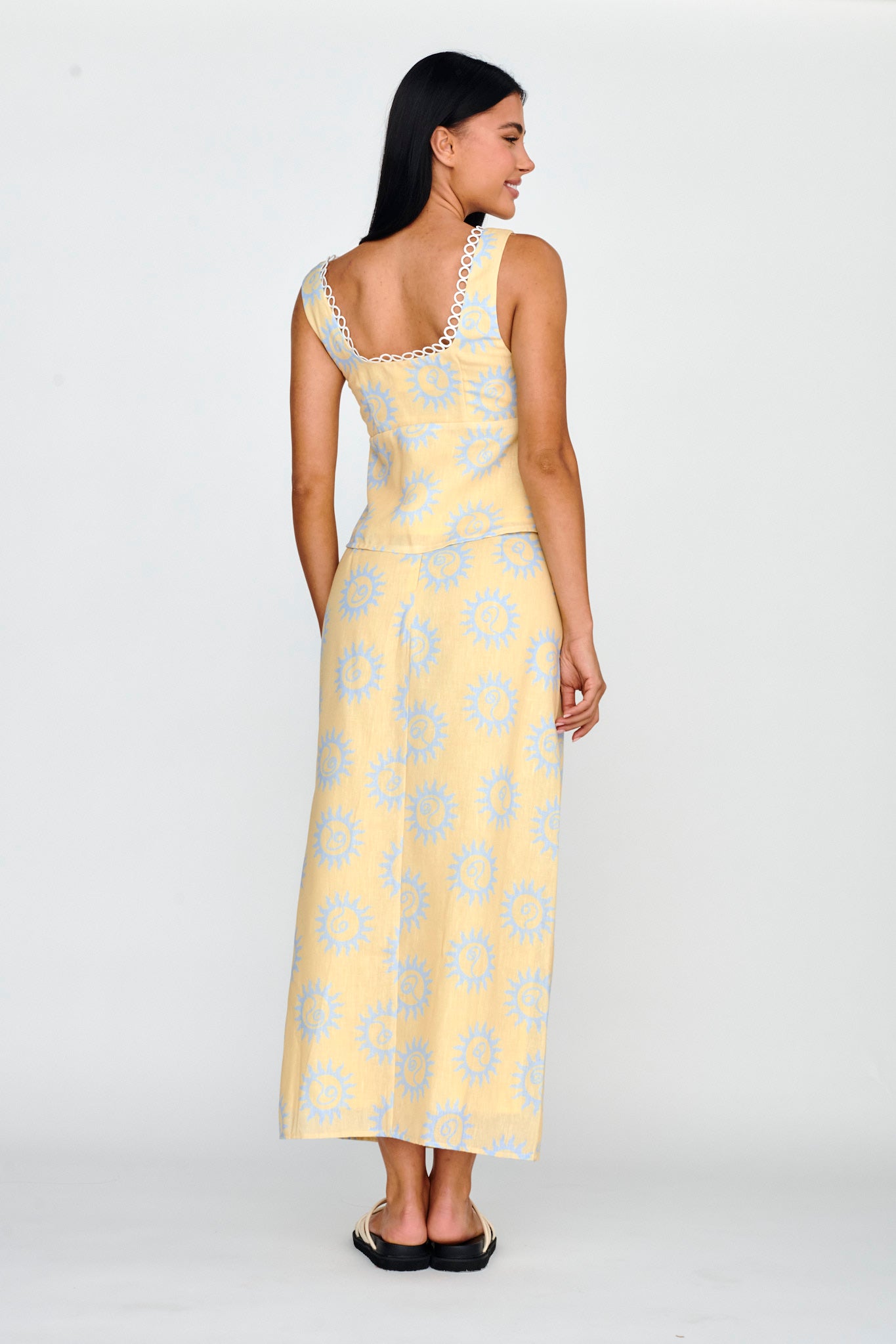 Sun Days Midi Skirt Sun Lemon by Selfie Leslie Australia