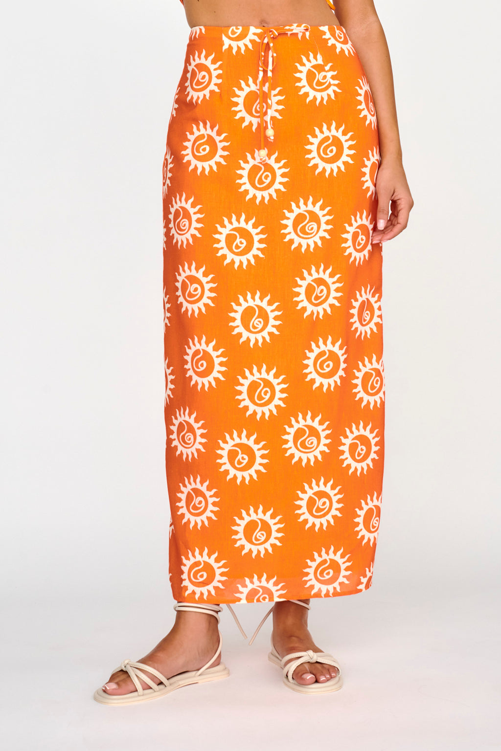 Sun Days Midi Skirt Sun Orange by Selfie Leslie Australia