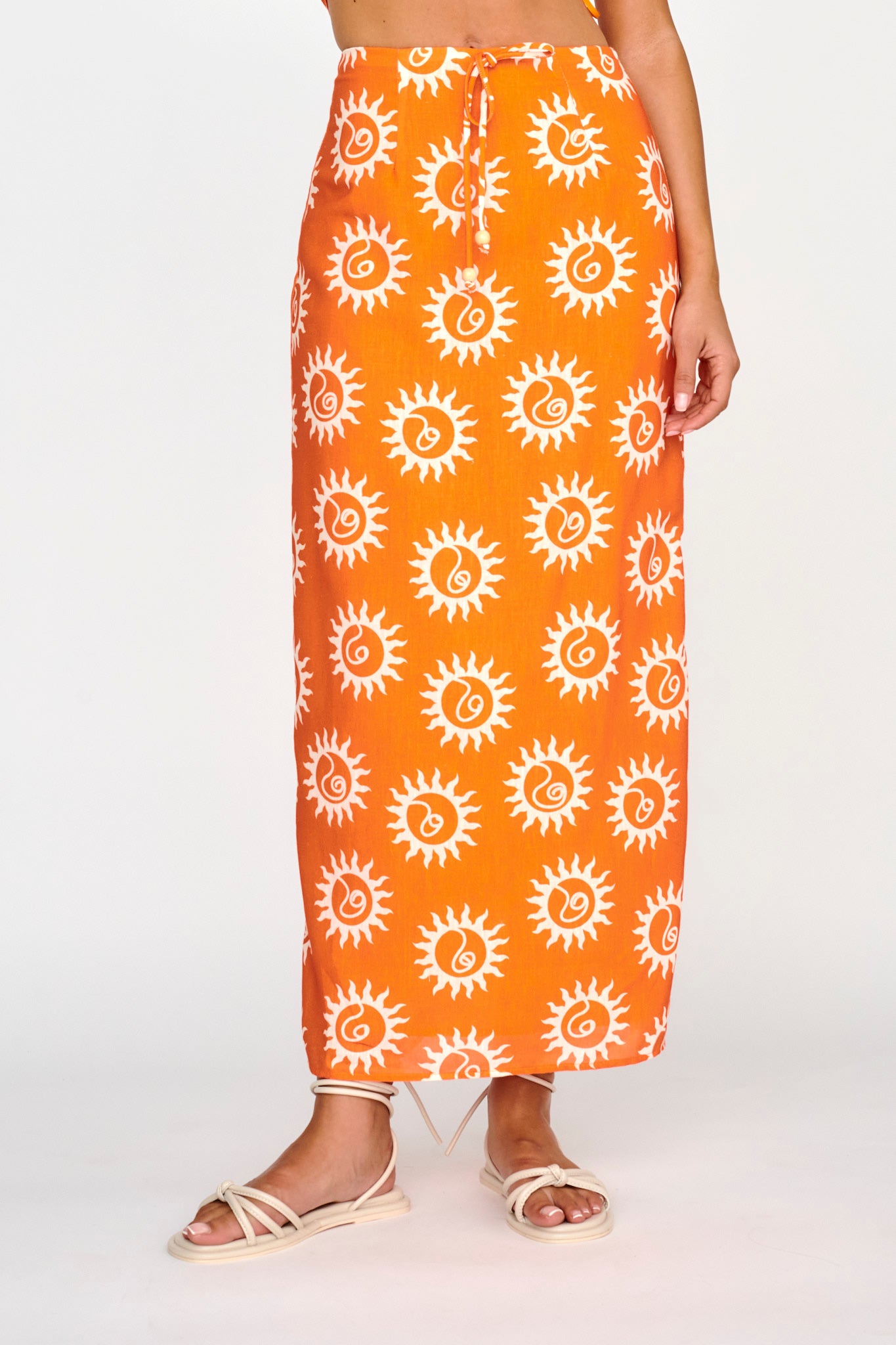 Sun Days Midi Skirt Sun Orange by Selfie Leslie Australia