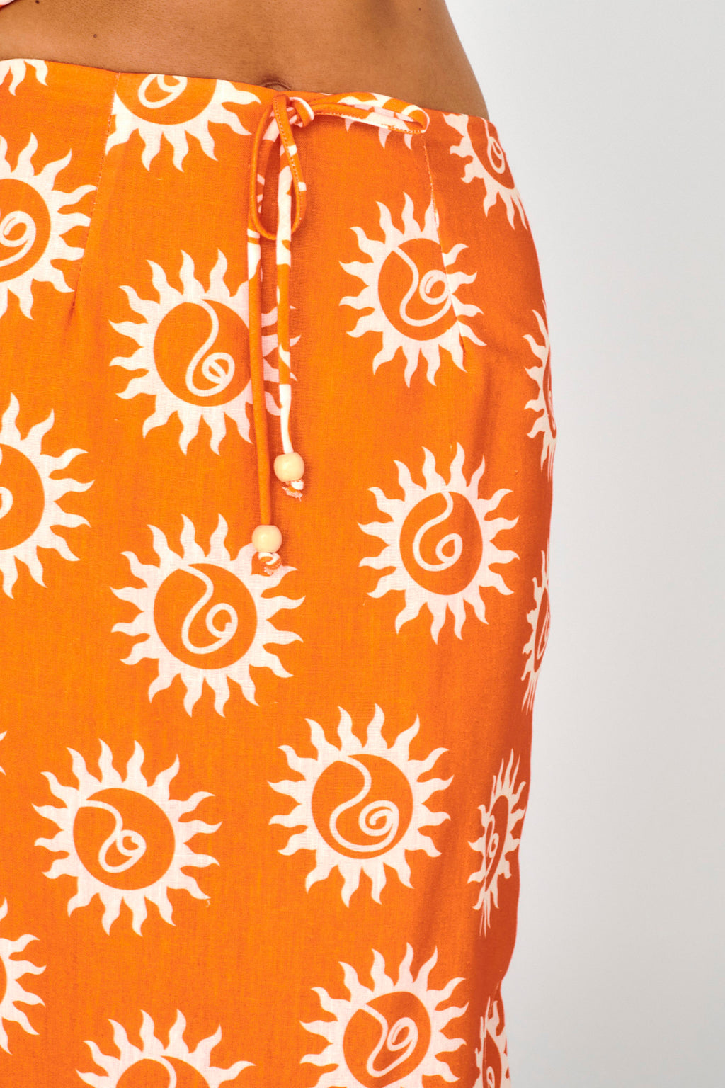 Sun Days Midi Skirt Sun Orange by Selfie Leslie Australia