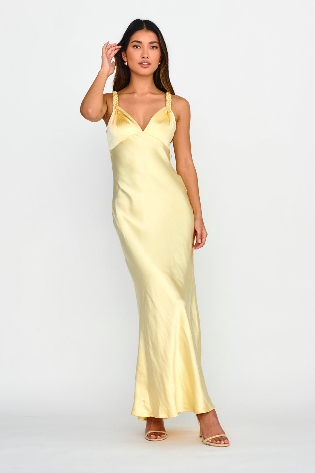 Muraya Braided Strap Maxi Dress Butter by Selfie Leslie Australia