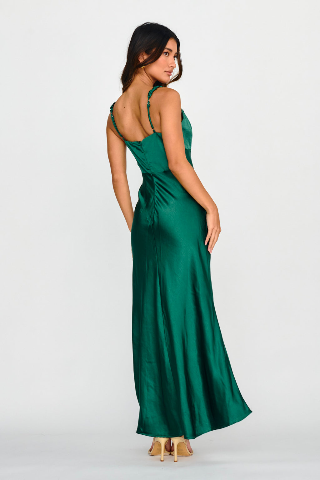 Muraya Braided Strap Maxi Dress Forest Green by Selfie Leslie Australia