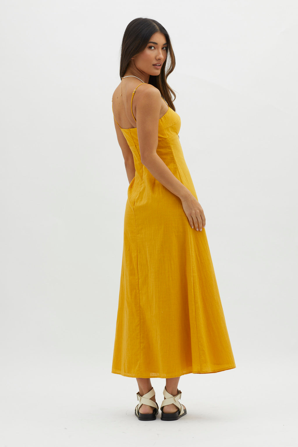 Be Yourself Keyhole Bust Maxi Dress Sun by Selfie Leslie Australia