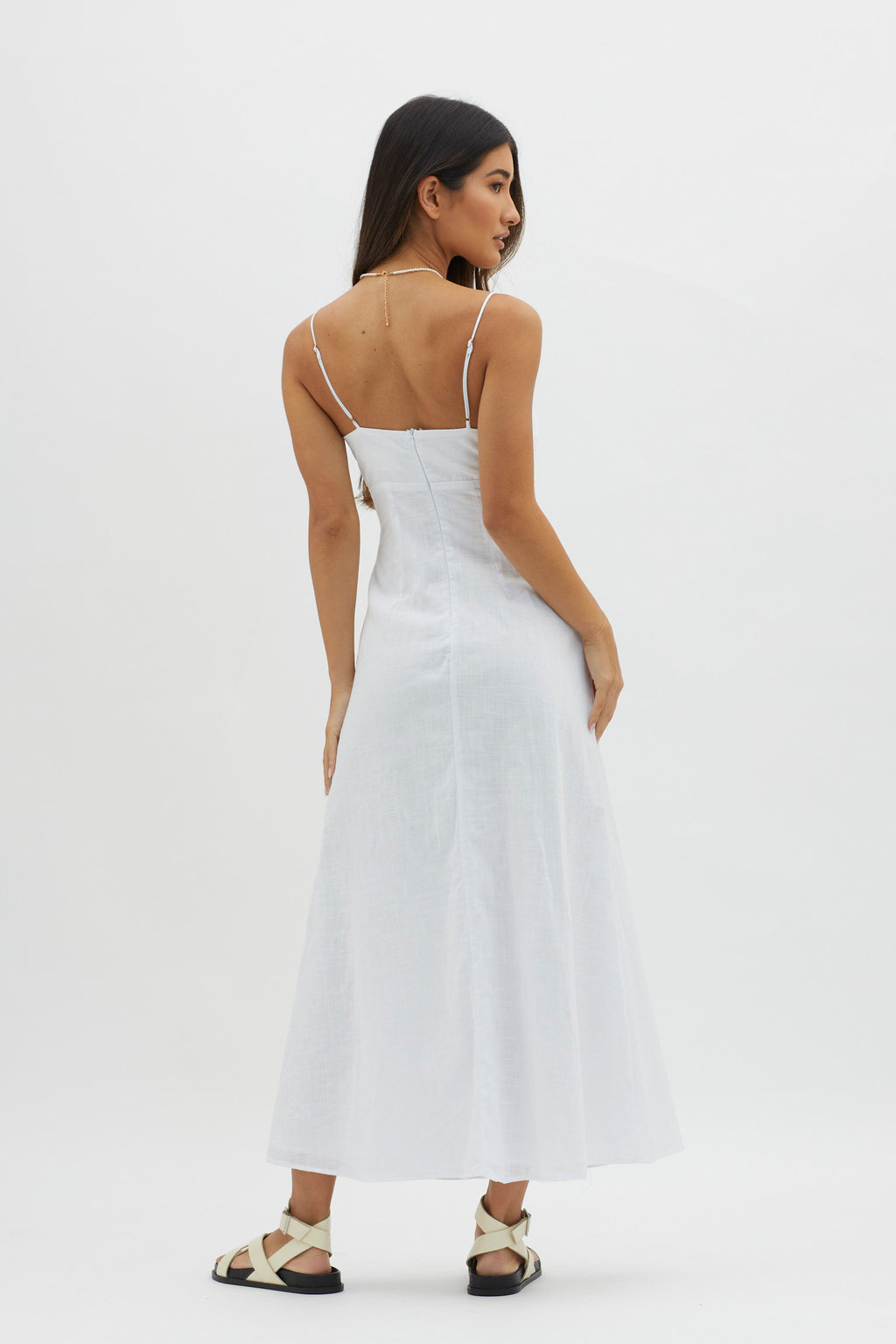 Be Yourself Keyhole Bust Maxi Dress White by Selfie Leslie Australia