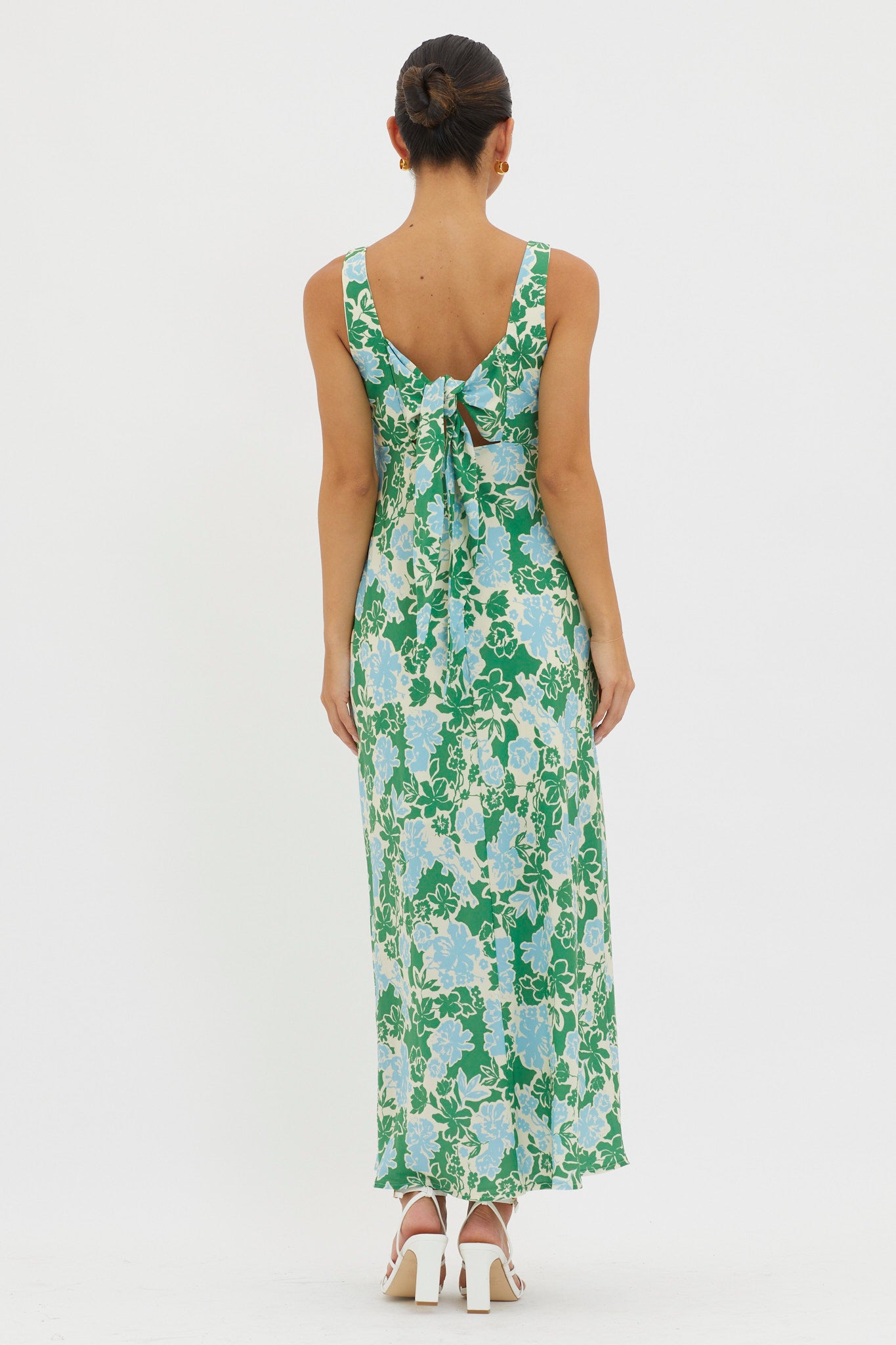 Living Hope Tied Back Maxi Dress Green by Selfie Leslie Australia