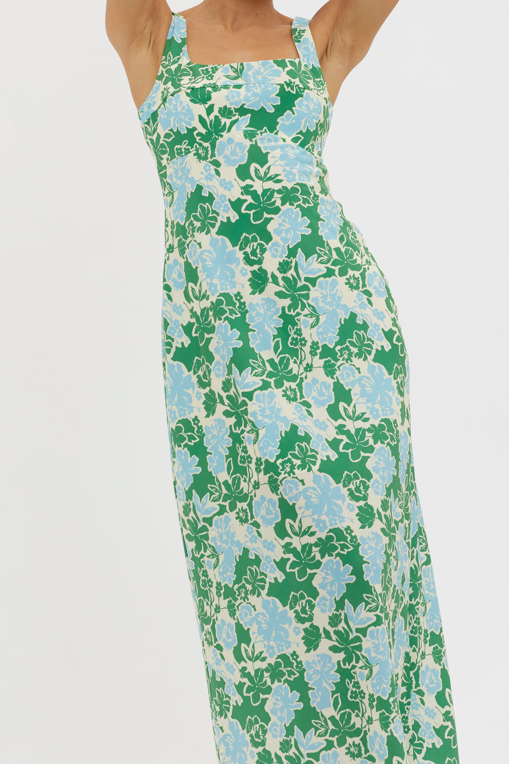 Living Hope Tied Back Maxi Dress Green by Selfie Leslie Australia