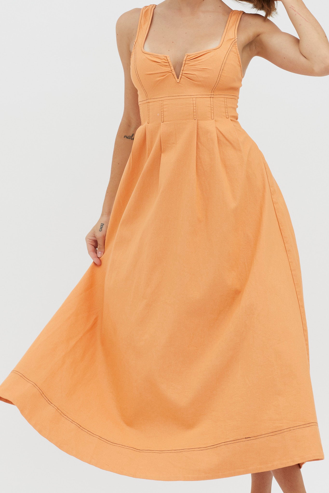 Isadore V-Bust Midi Dress Mango by Selfie Leslie Australia