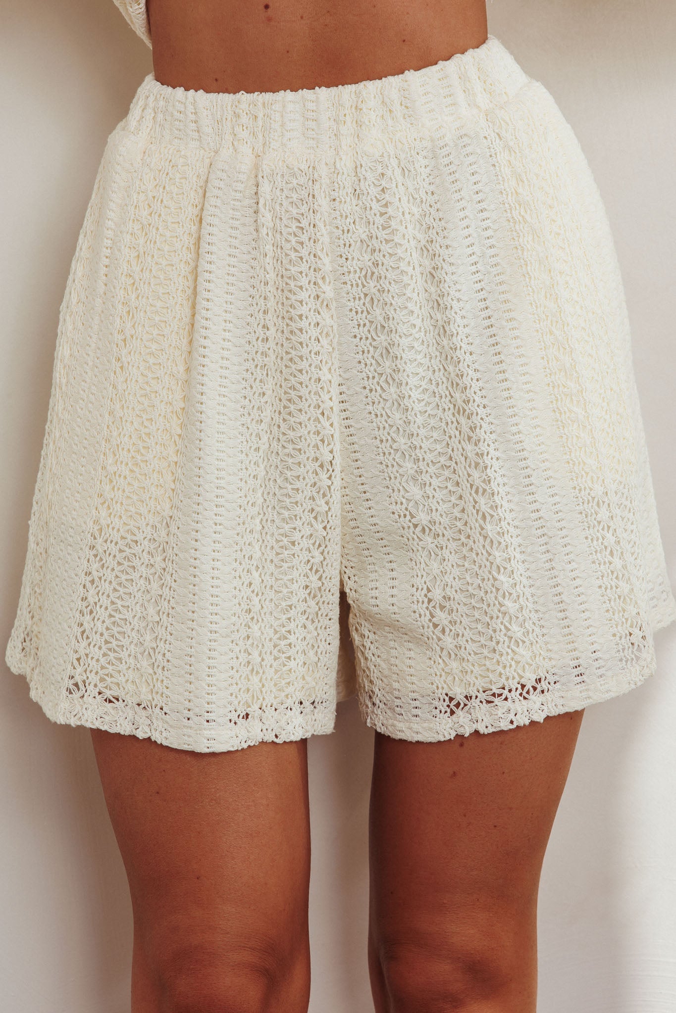 Ottawa Crochet Lace Shorts Oat by Selfie Leslie Australia