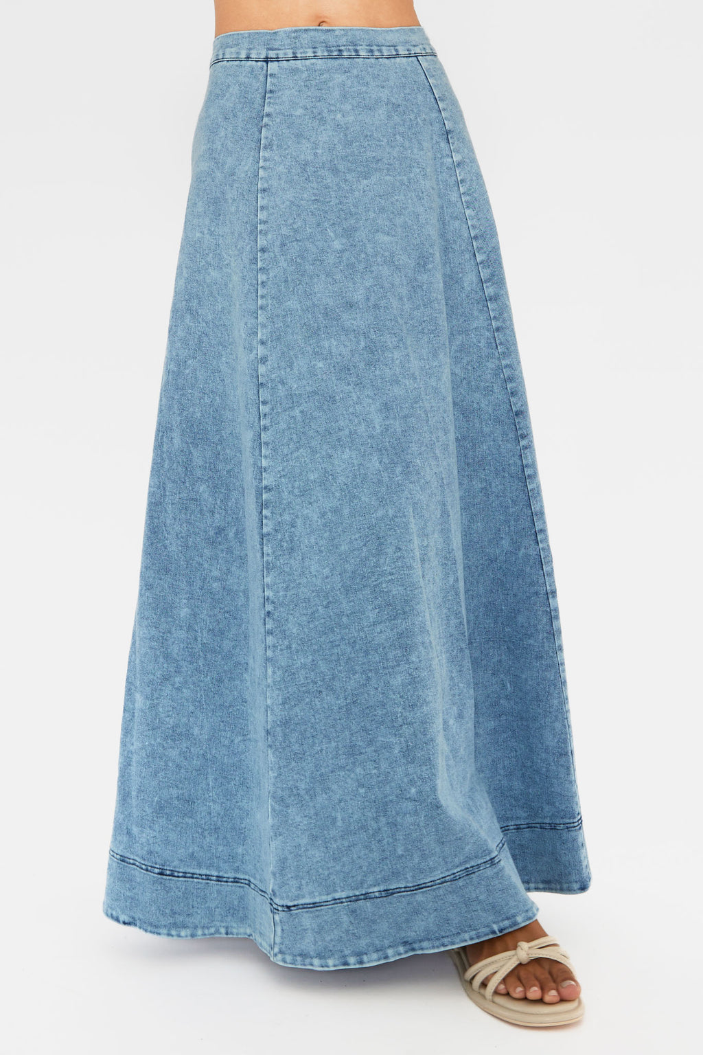 Rhythms A-Line Maxi Skirt Denim Blue by Selfie Leslie Australia