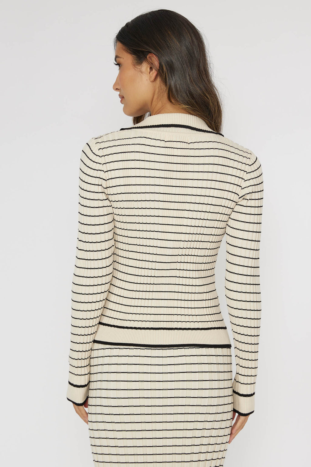 Solar Flare Long Sleeve Top Stripe Oat by Selfie Leslie Australia