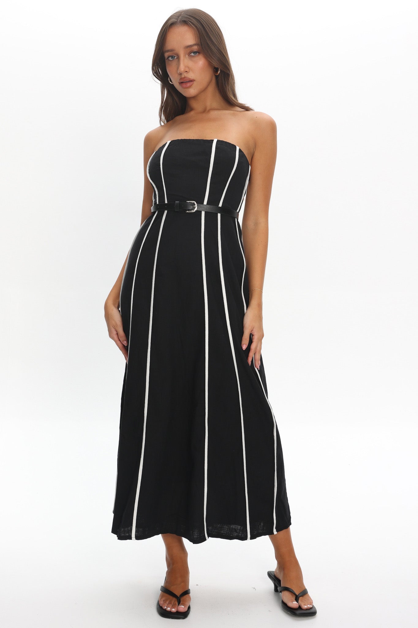 Azalea Sleeveless Midi Dress Black by Selfie Leslie Australia